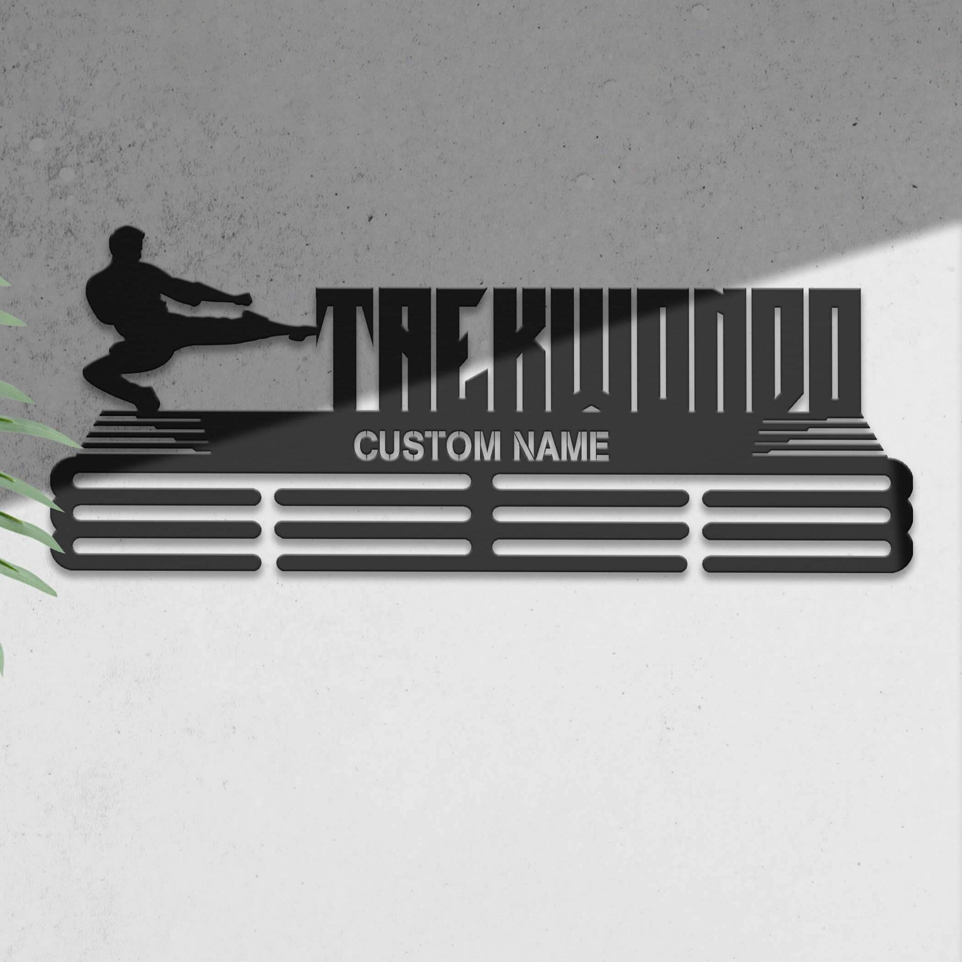 Taekwondo Medal Holder – Custom Stainless Steel Wall Rack for Displaying Taekwondo Awards - Champion Hanger