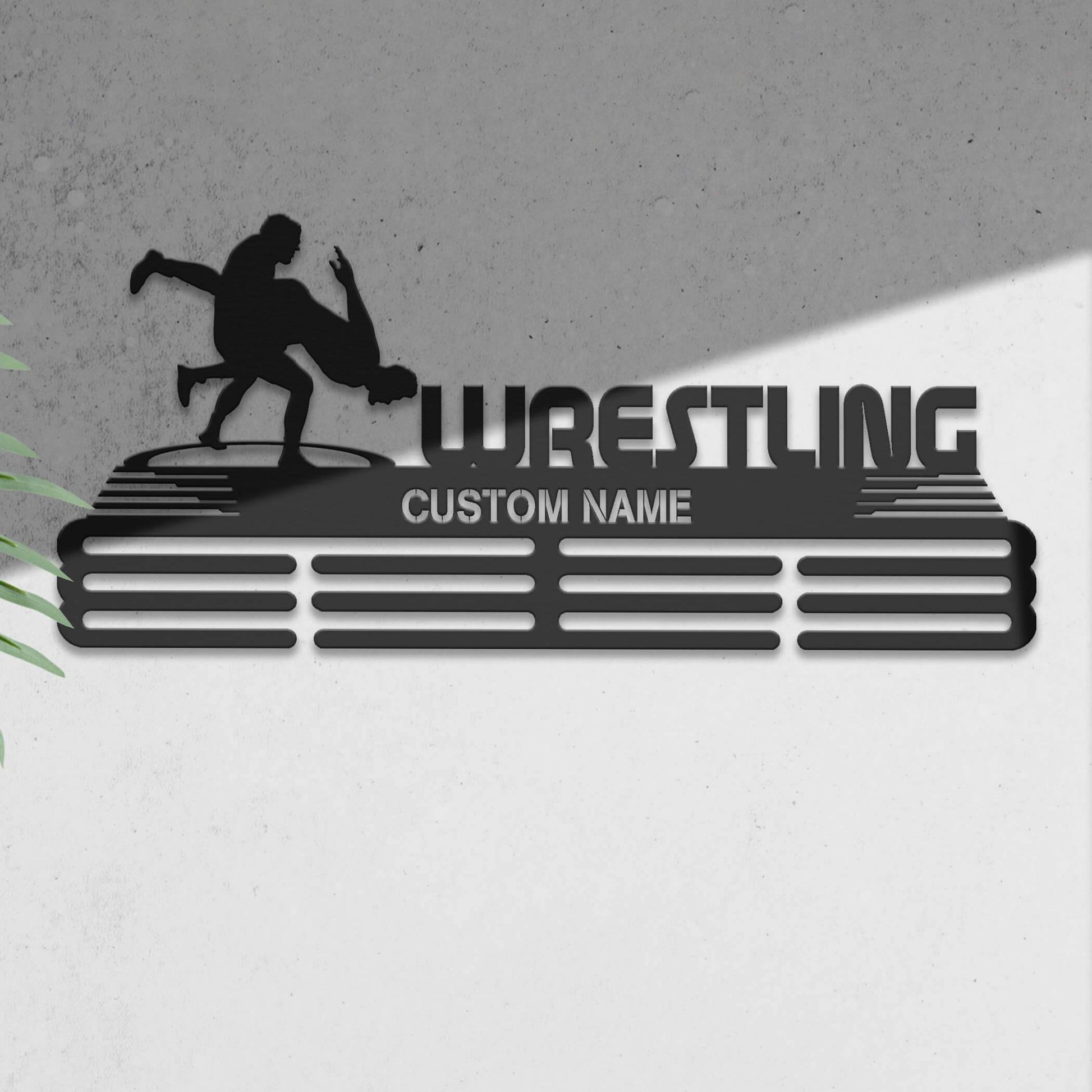 Wrestling Medal Display Rack – Personalized Stainless Steel Medal Holder for Wrestling Awards - Champion Hanger