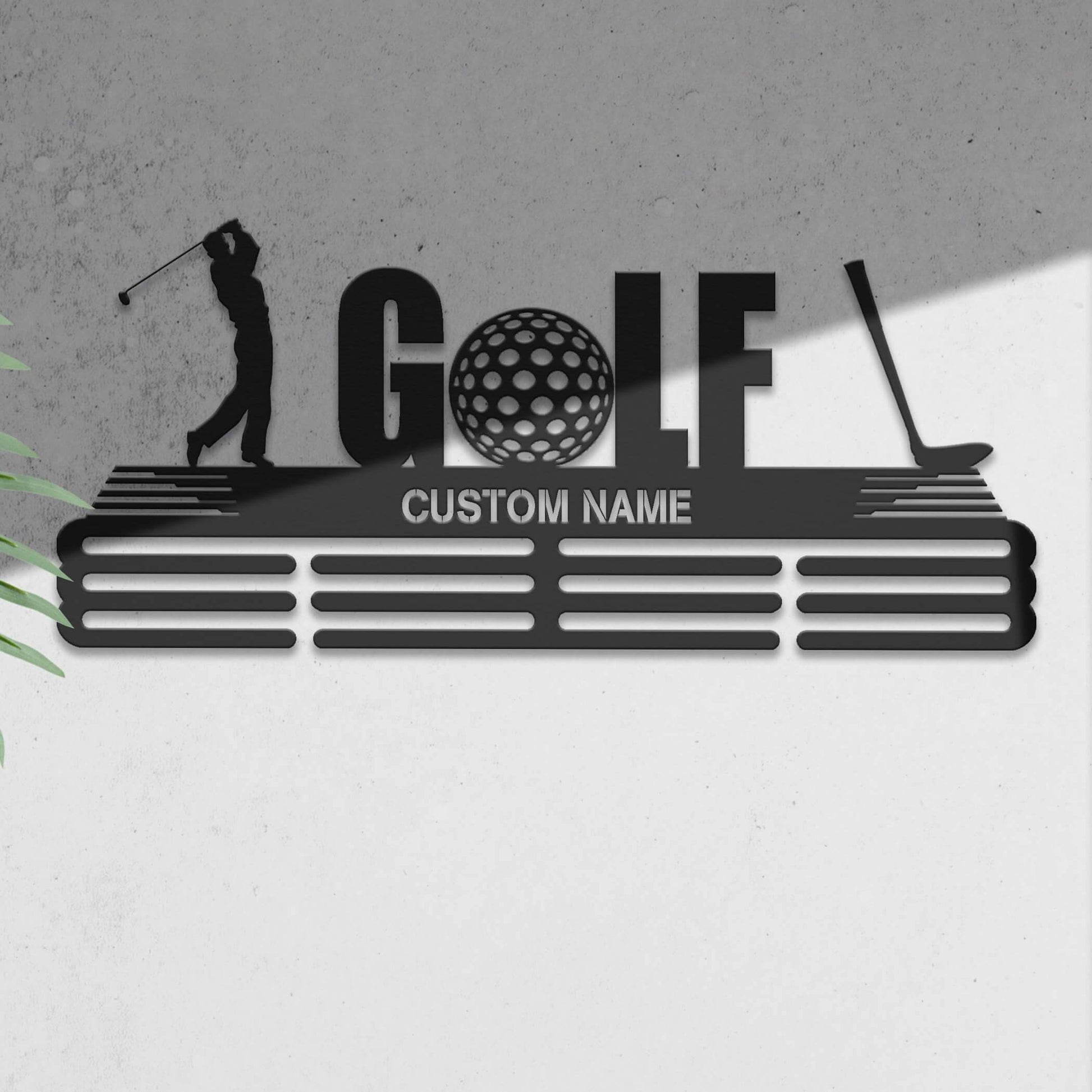 Golf Medal Hanger – Personalized Metal Medal Holder – Stainless Steel Wall Display Rack for Golf Awards - Champion Hanger
