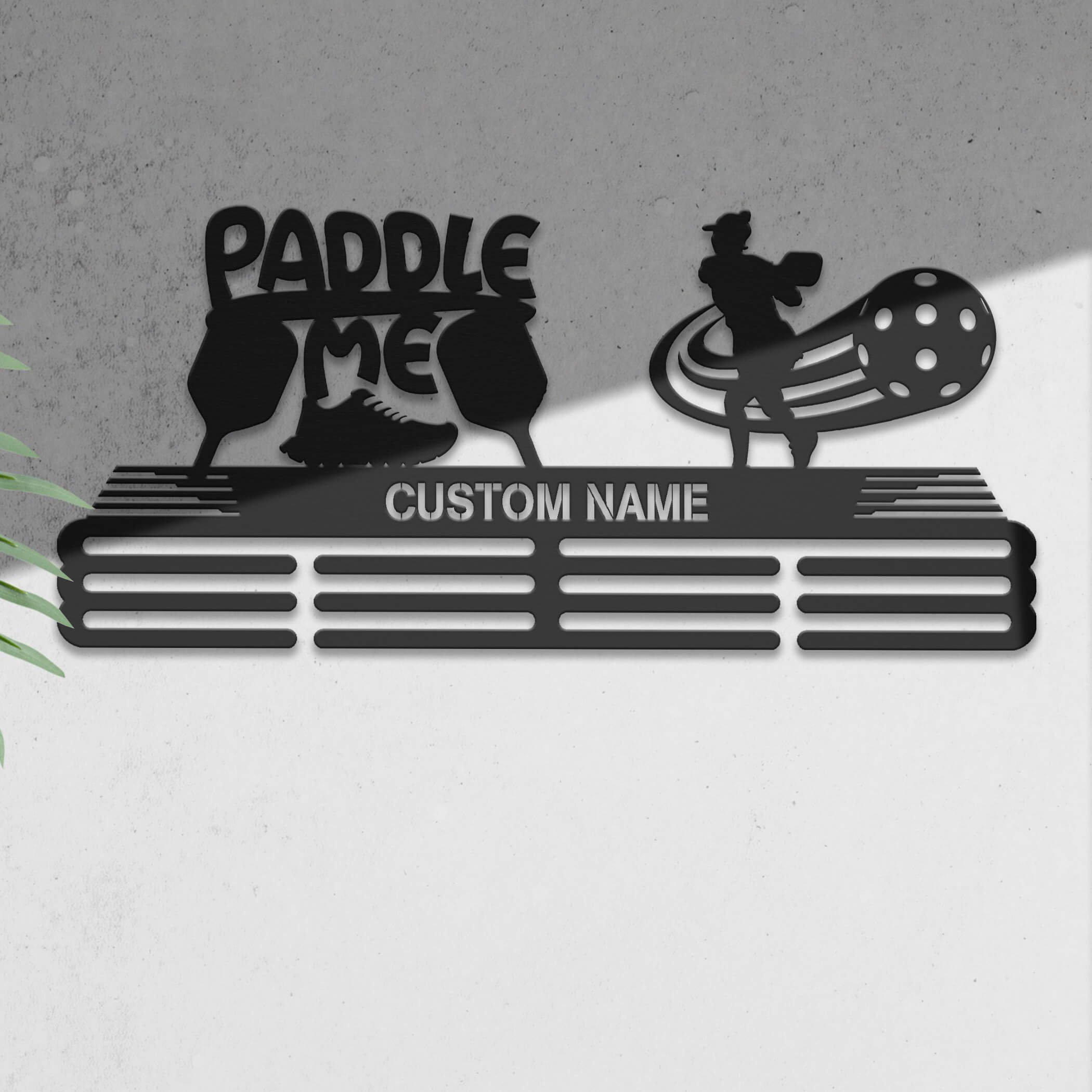 Stainless Steel Pickleball Medal Hanger – Custom "Paddle Me" Display Rack | ChampionHanger