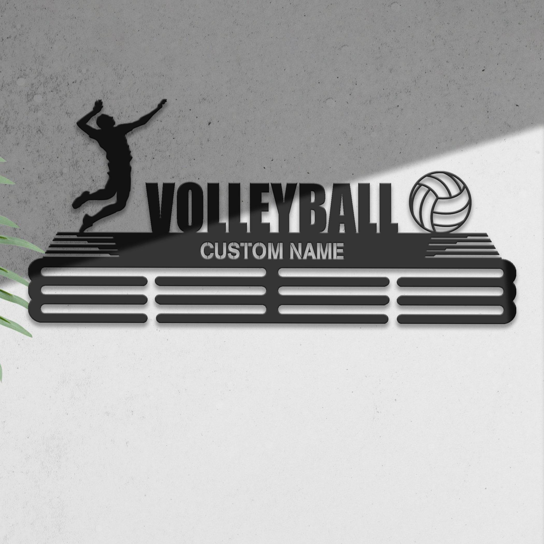 Volleyball Player Medal Hanger - Metal Hanger for Volleyball Awards – Stainless Steel Display Rack - Champion Hanger