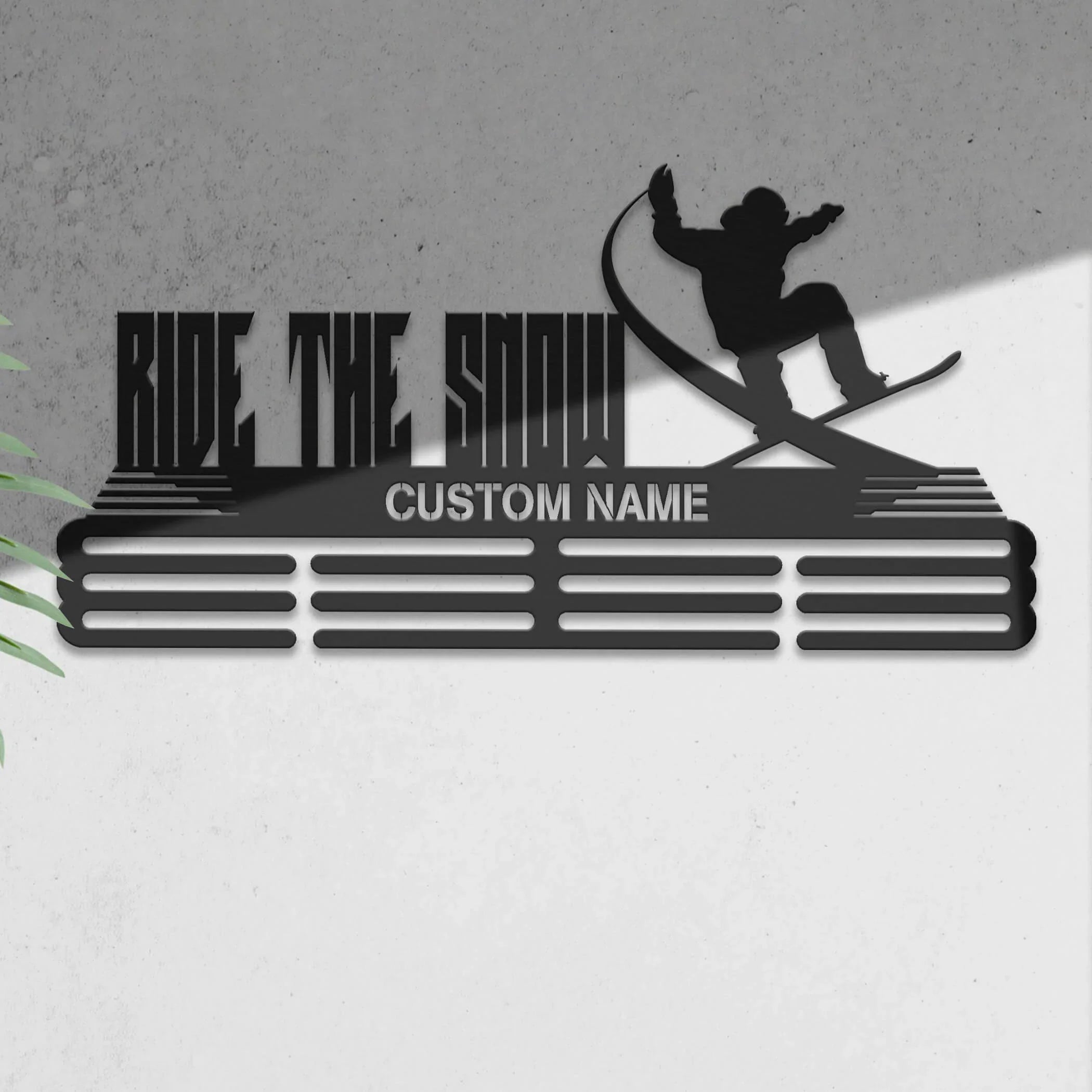 Personalized Snowboarding Medal Hanger with Custom Name | Stainless Steel Medal Holder | ChampionHanger - Champion Hanger