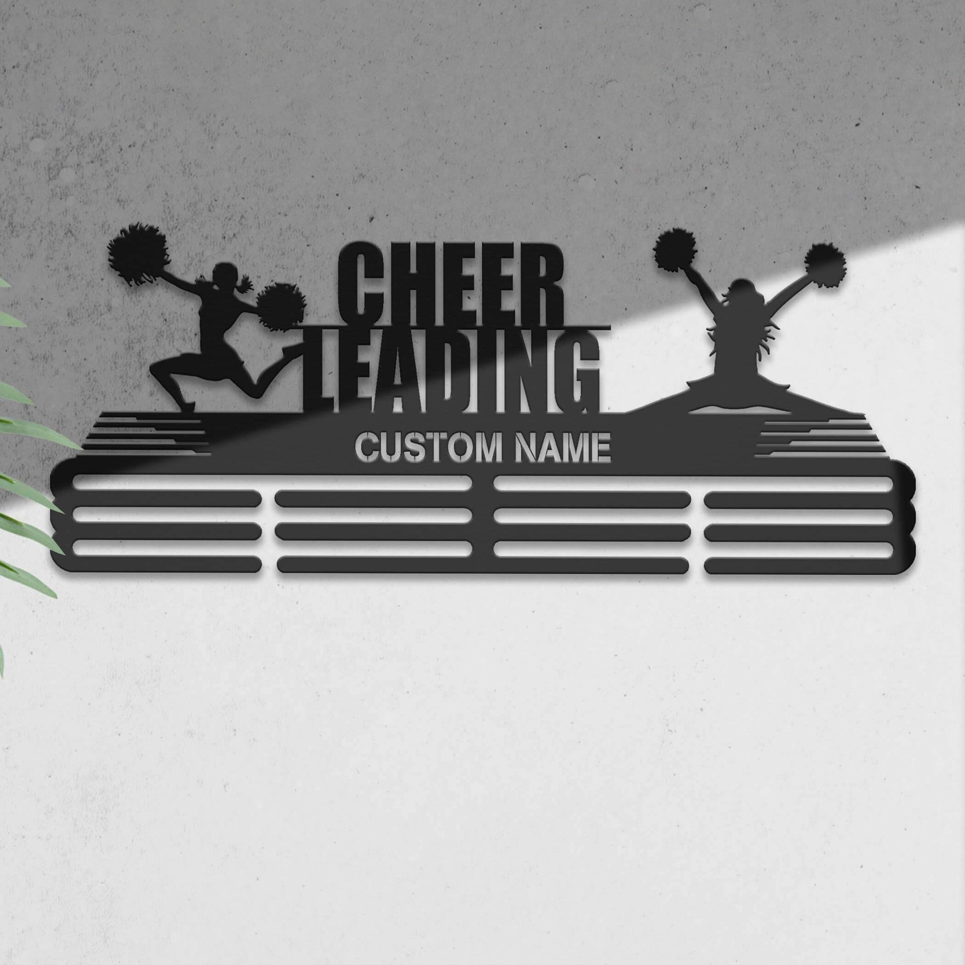 Cheerleading Medal Hanger – Personalized Metal Medal Holder – Stainless Steel Wall Display Rack for Cheerleading Awards - Champion Hanger