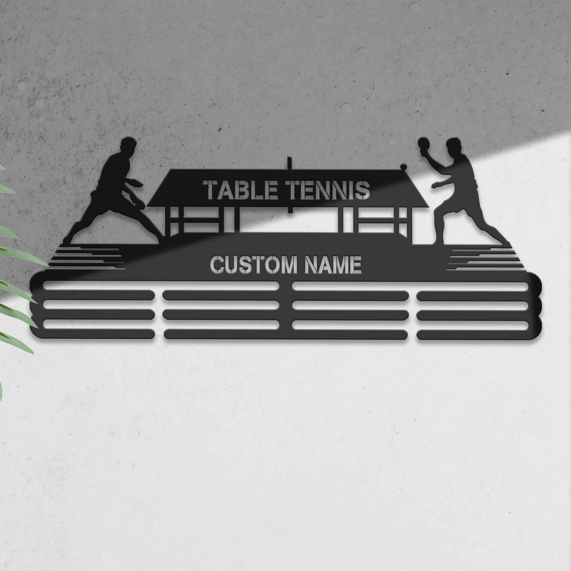 Table Tennis Medal Hanger – Personalized Metal Medal Holder – Stainless Steel Display Rack for Ping Pong Awards - Champion Hanger