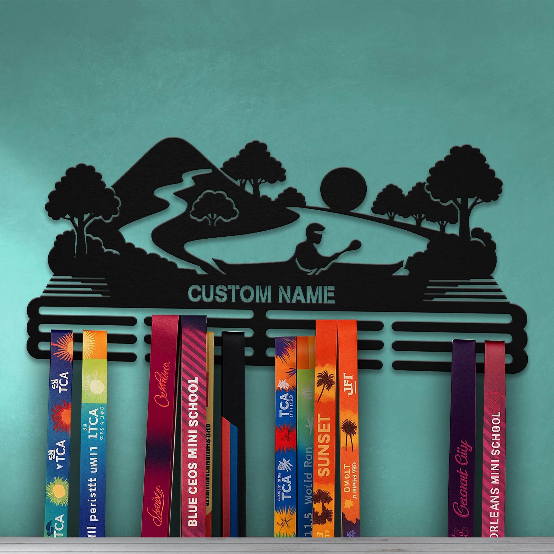 Personalized Kayak Medal Holder – Stainless Steel Wall Display Rack - Champion Hanger