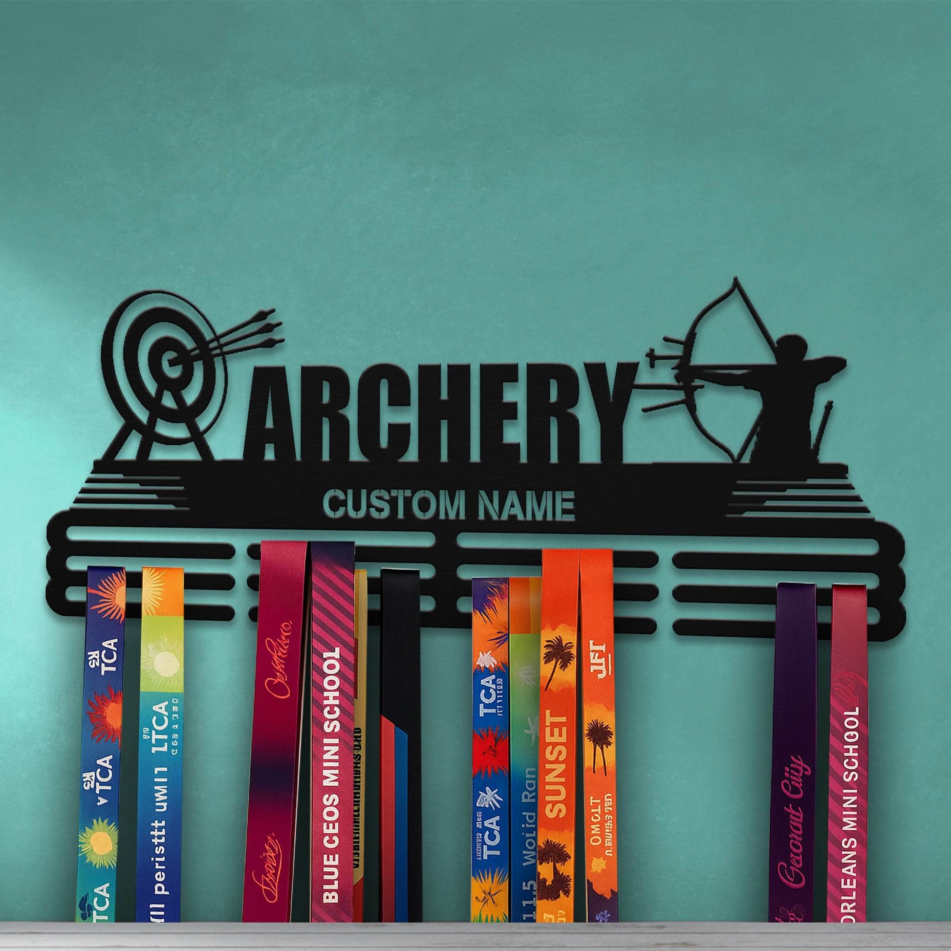Archery Medal Hanger – Personalized Metal Medal Holder – Stainless Steel Wall Display Rack for Archery Awards - Champion Hanger