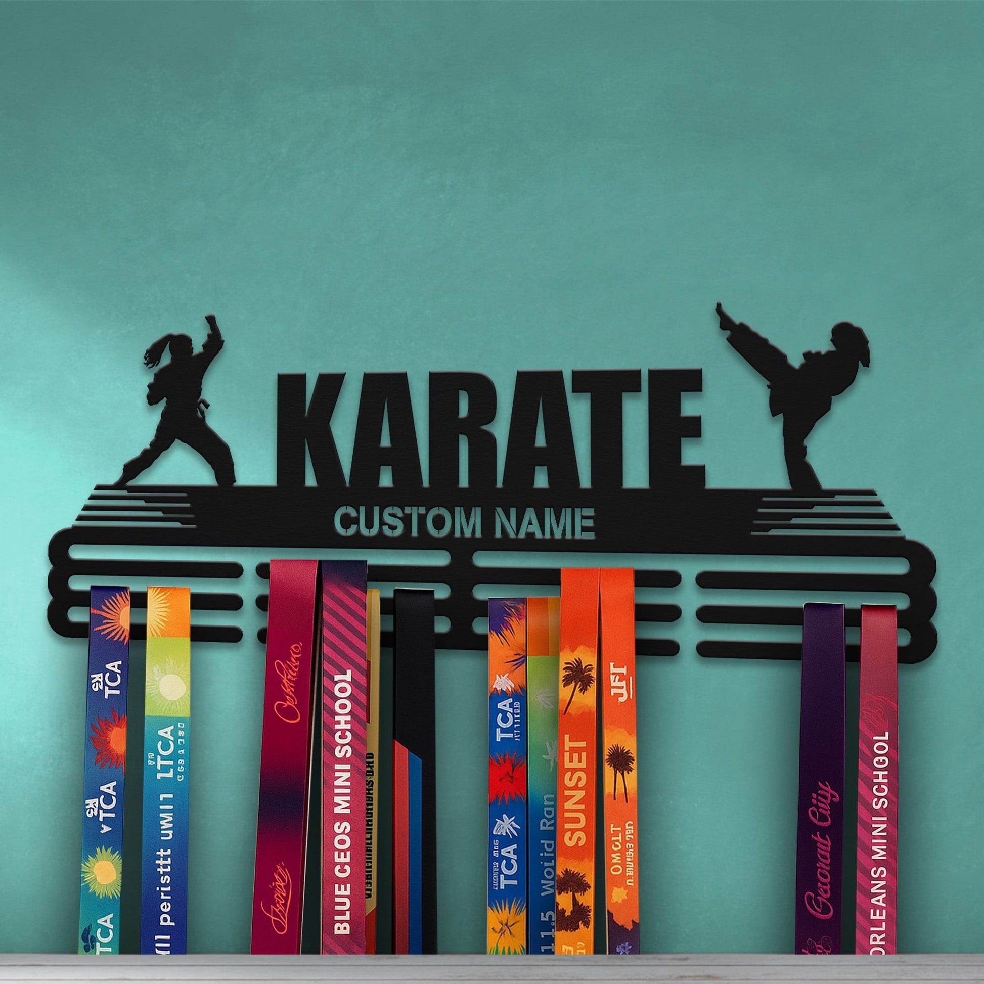 Karate Medal Hanger – Personalized Metal Medal Holder – Stainless Steel Display Rack for Karate Awards - Champion Hanger