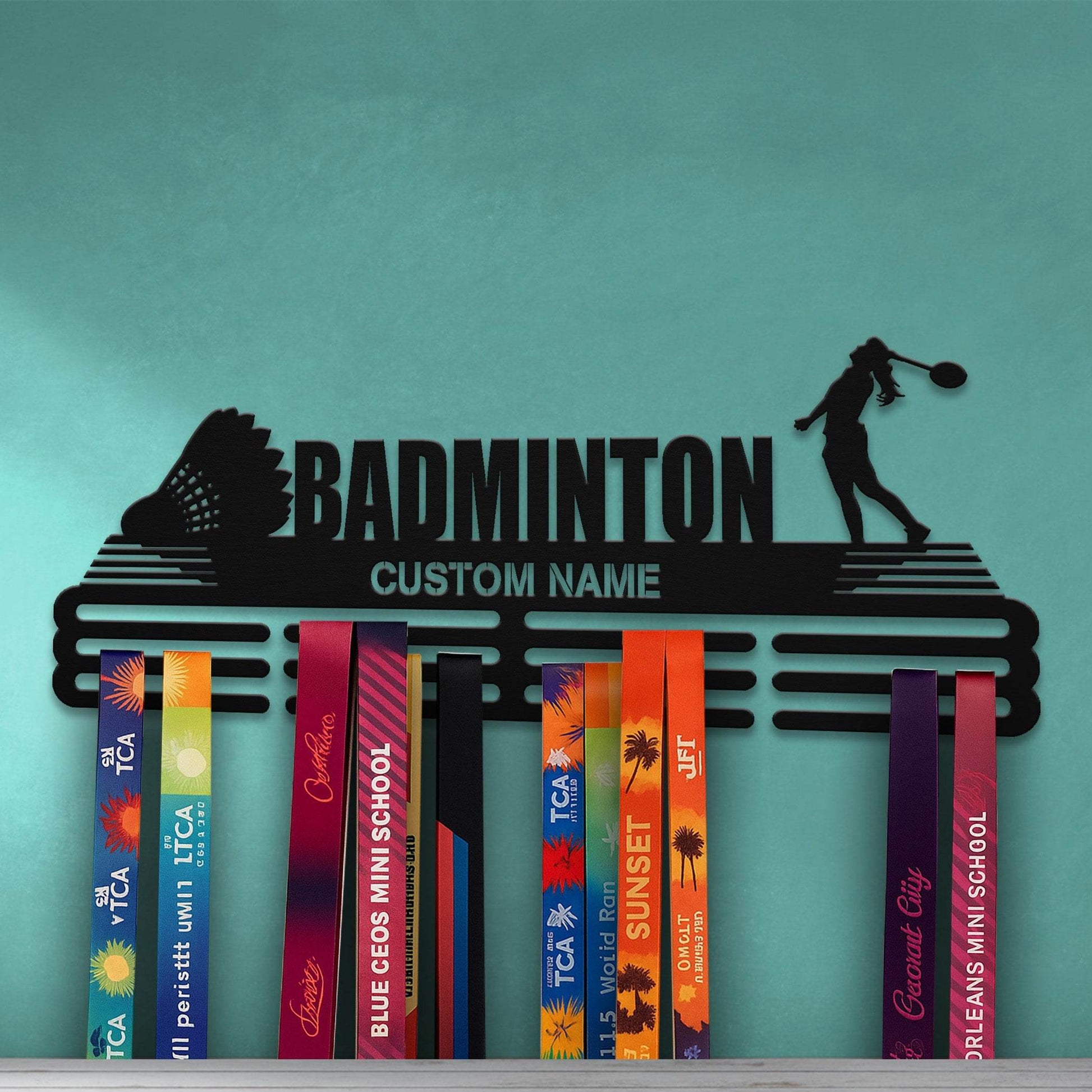 Badminton Medal Hanger – Personalized Metal Medal Holder – Stainless Steel Display Rack for Awards - Champion Hanger