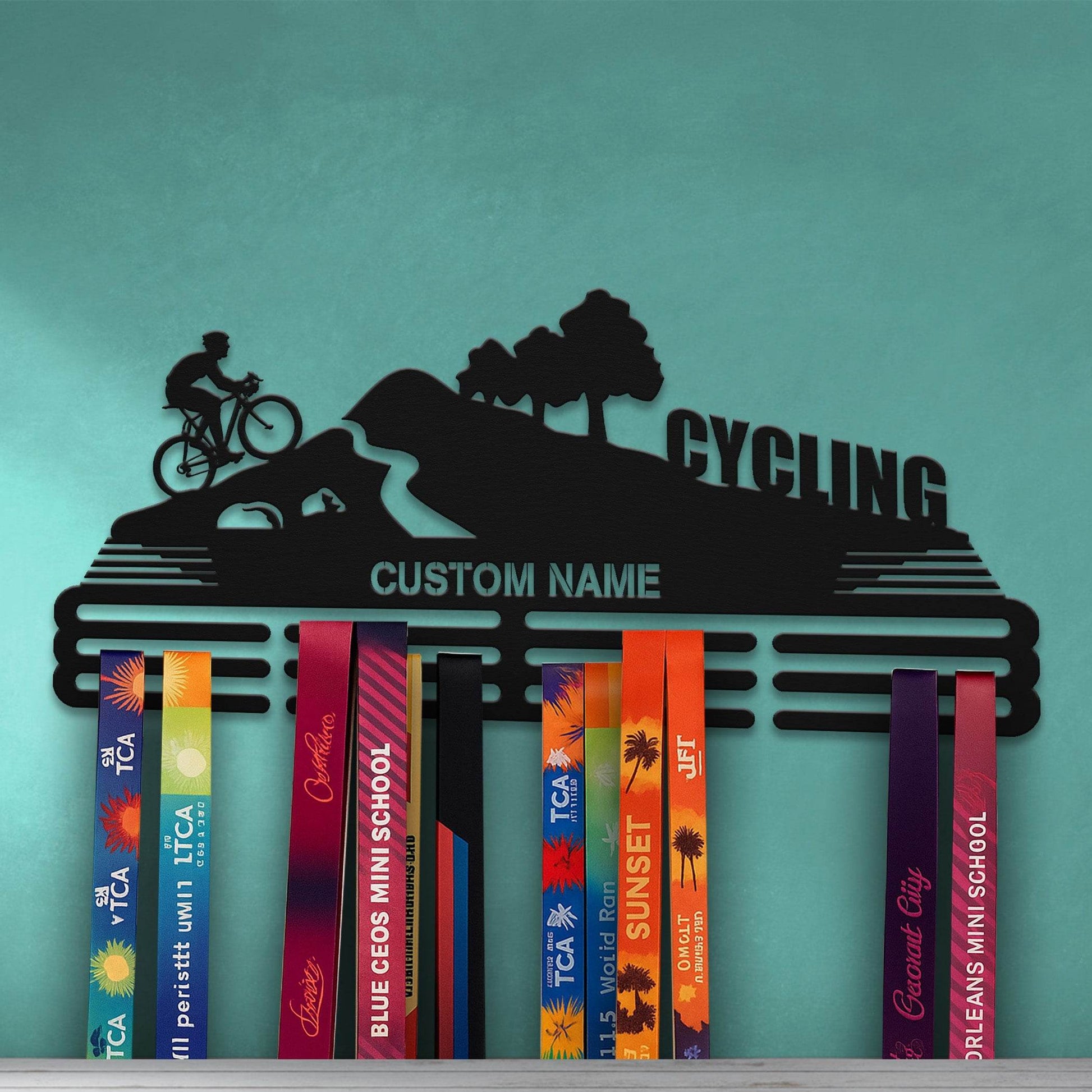Cycling Medal Hanger – Personalized Metal Medal Holder – Stainless Steel Display Rack for Cycling Awards - Champion Hanger