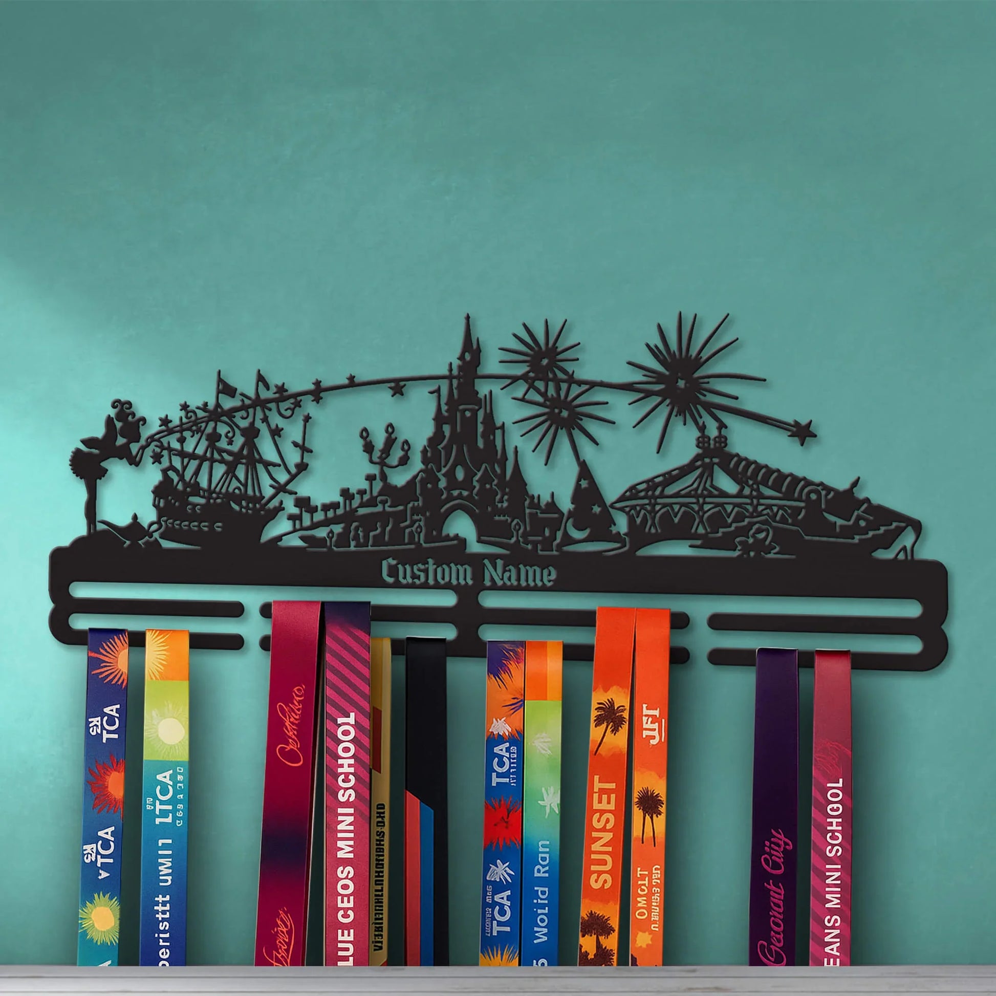 Personalized Stainless Steel Medal Hanger – “Run to the Magic” Running Medal Display - Custom Name Gift for Marathon Runners - ChampionHanger - Champion Hanger