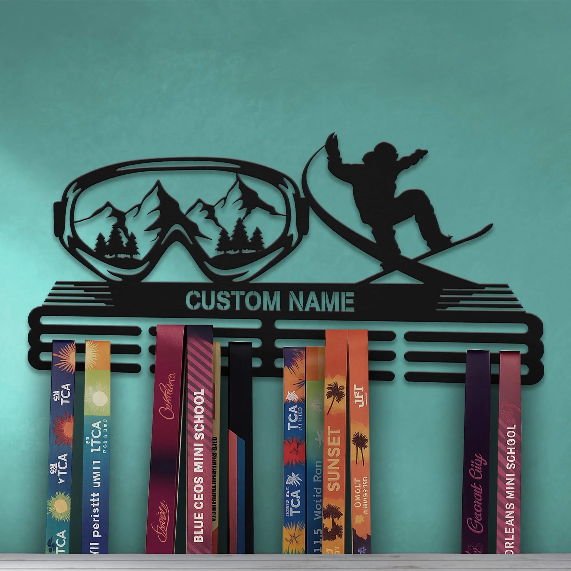 Personalized Snowboard Medal Hanger | Custom Stainless Steel Medal Display | ChampionHanger - Champion Hanger