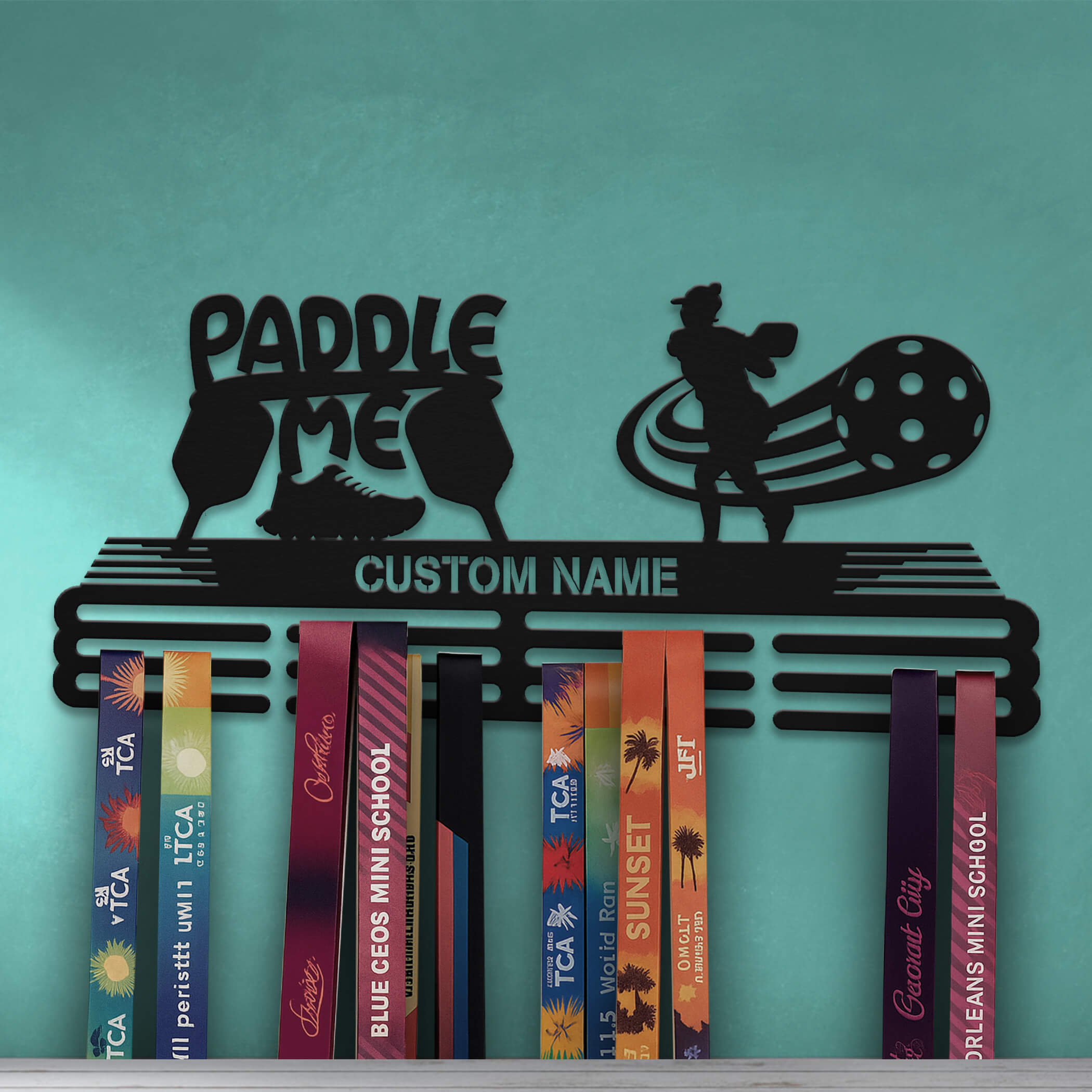 Stainless Steel Pickleball Medal Hanger – Custom "Paddle Me" Display Rack | ChampionHanger