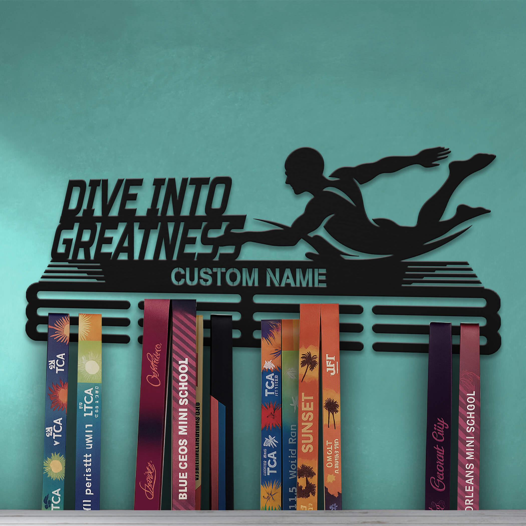 Personalized Stainless Steel Swimming Medal Hanger – Dive into Greatness | ChampionHanger