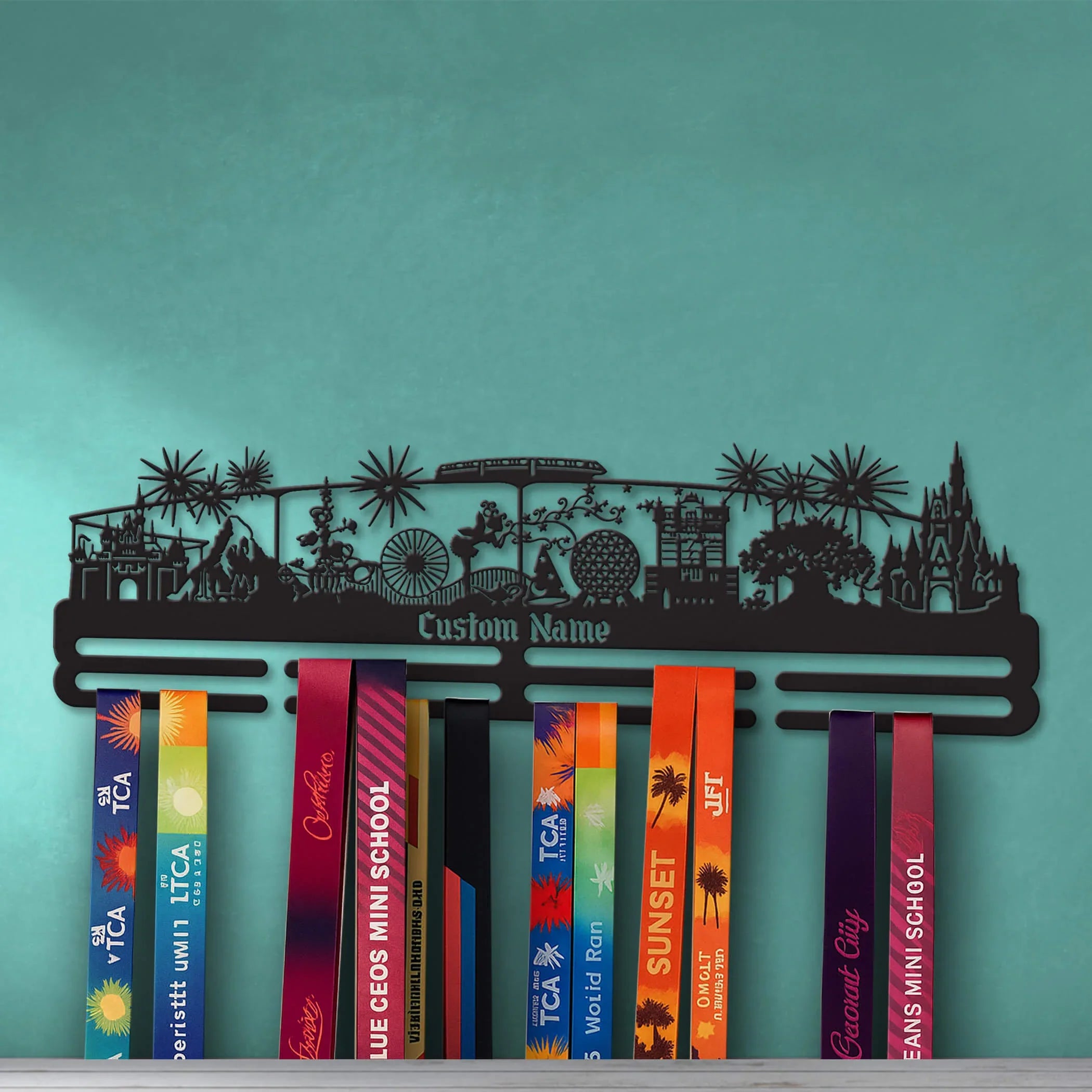 Enchanted Kingdom Medal Hanger – Personalized Stainless Steel Running Medal Rack | ChampionHanger - Champion Hanger