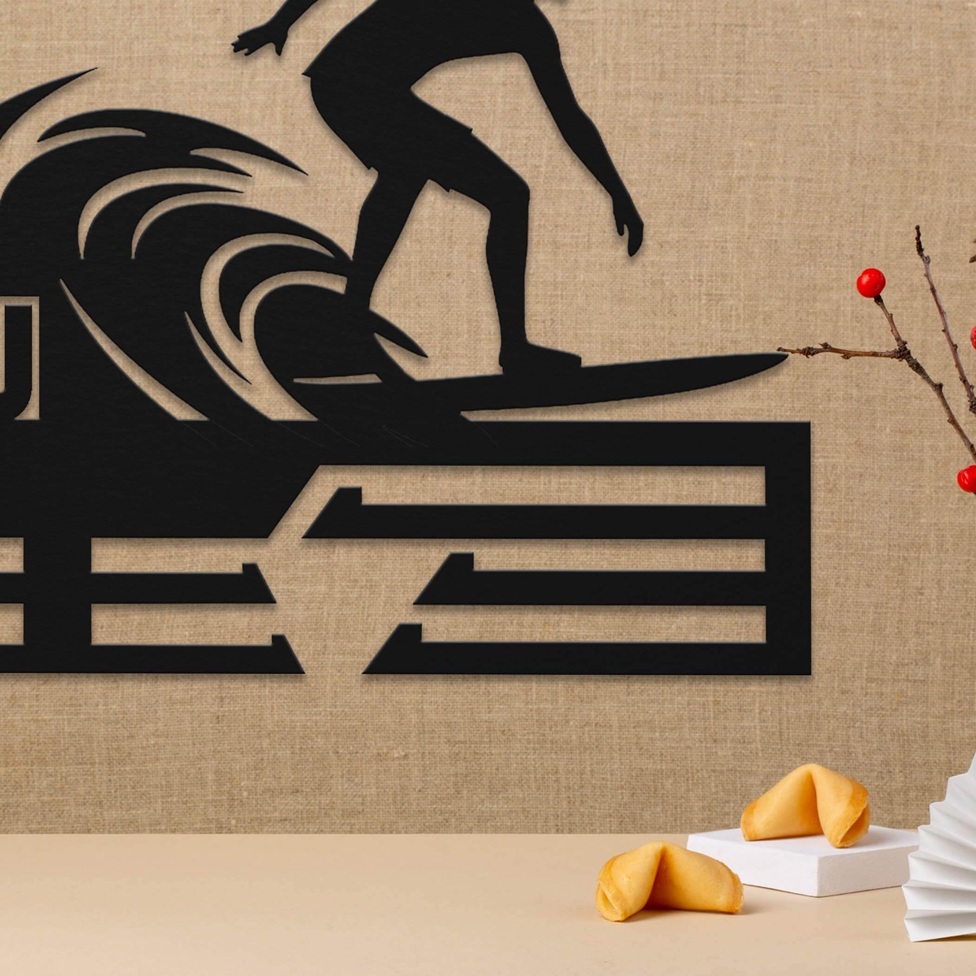 Personalized Stainless Steel Surfing Medal Hanger – Custom Wave Surf Medal Display Rack – Surfer Award Holder & Surfing Gifts - Champion Hanger