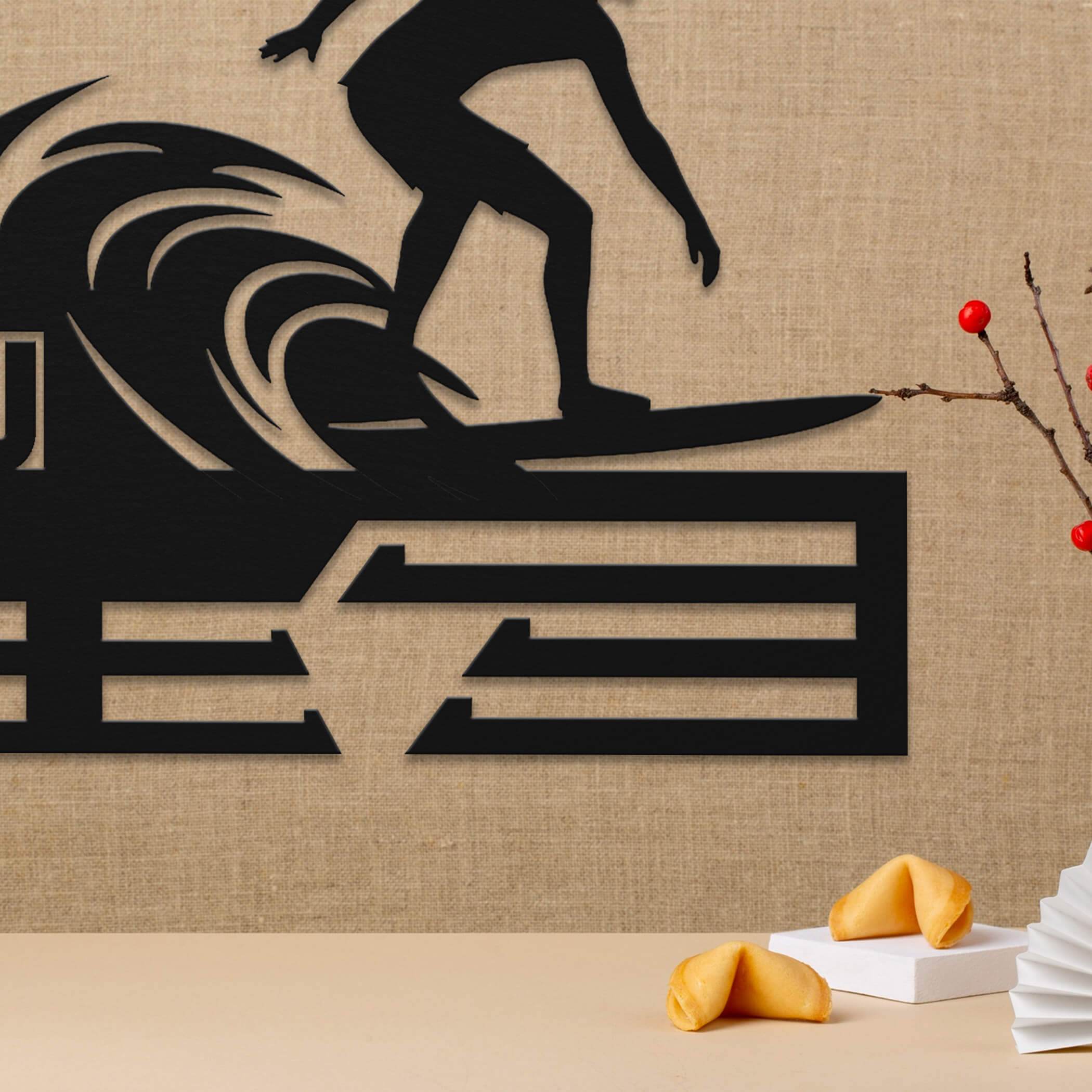 Personalized Stainless Steel Surfing Medal Hanger – Custom Wave Surf Medal Display Rack – Surfer Award Holder & Surfing Gifts - Champion Hanger