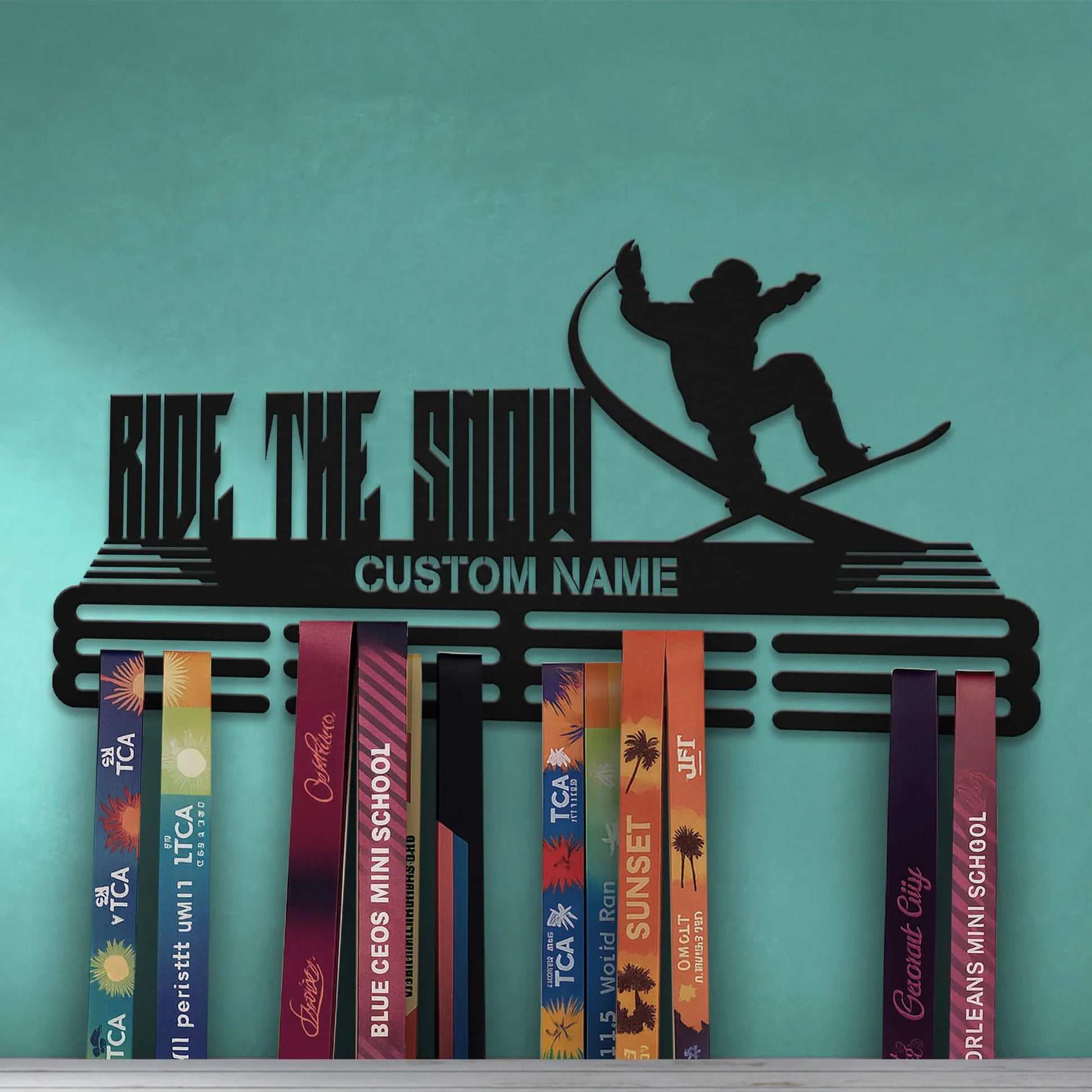 Personalized Snowboarding Medal Hanger with Custom Name | Stainless Steel Medal Holder | ChampionHanger - Champion Hanger