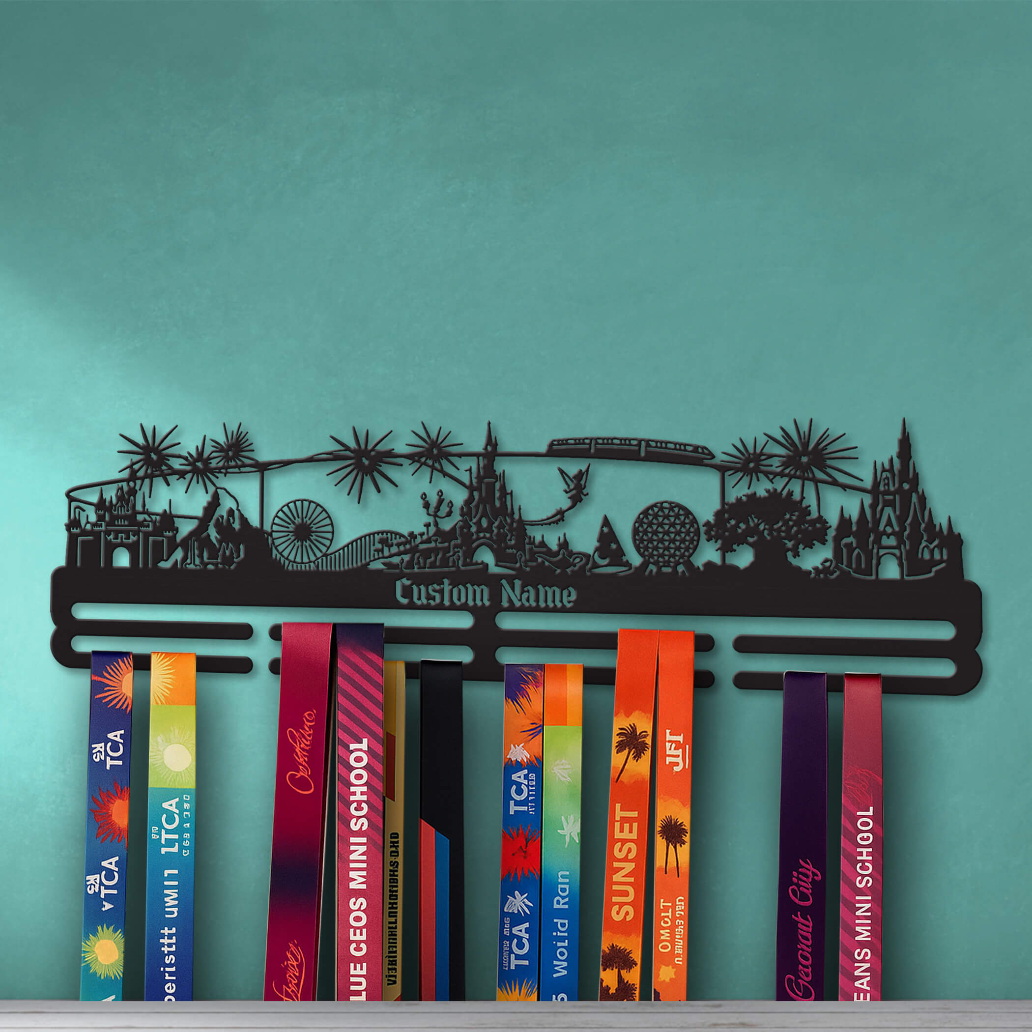 Enchanted Kingdom Medal Hanger – Personalized Stainless Steel Running Medal Rack | ChampionHanger