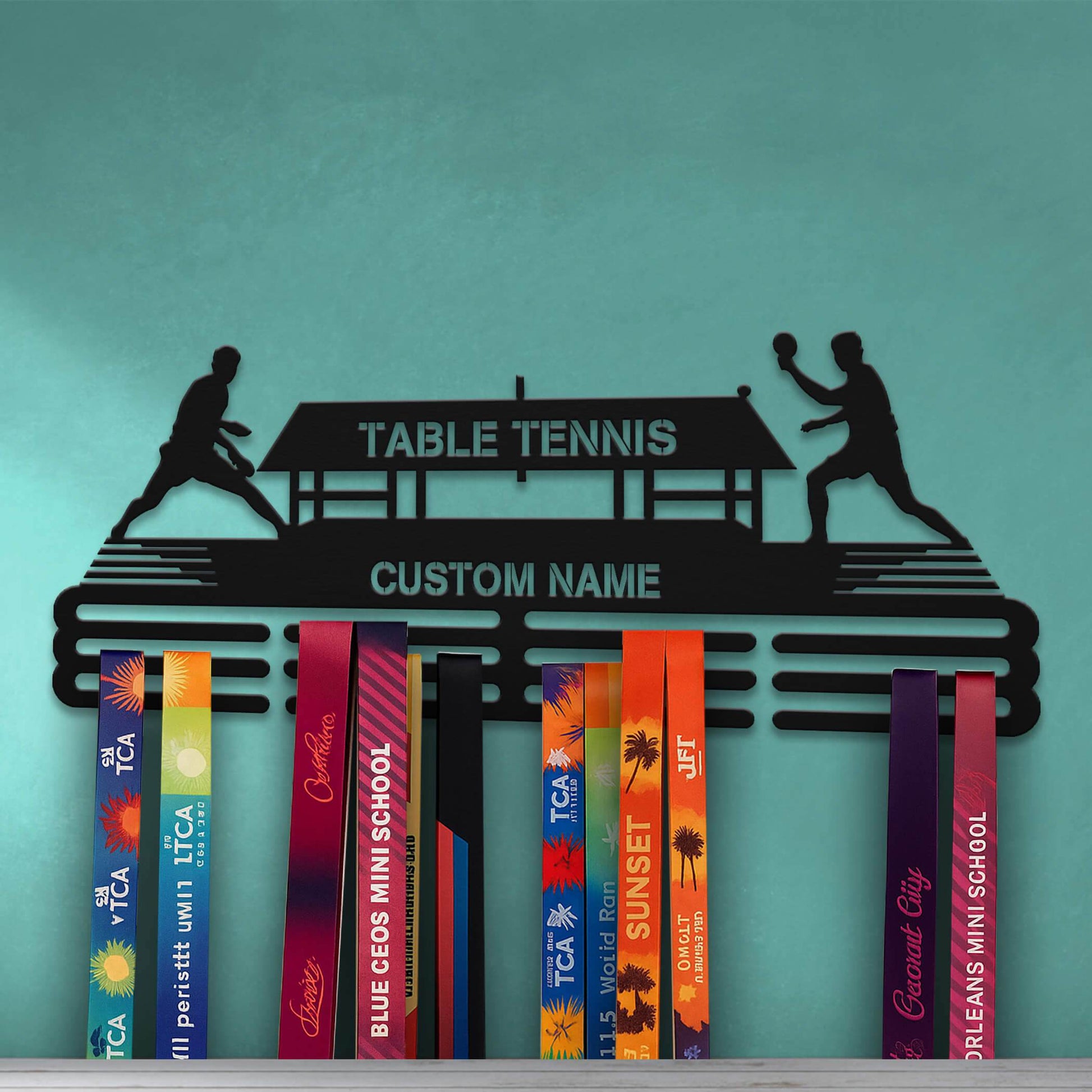Table Tennis Medal Hanger – Personalized Metal Medal Holder – Stainless Steel Display Rack for Ping Pong Awards - Champion Hanger