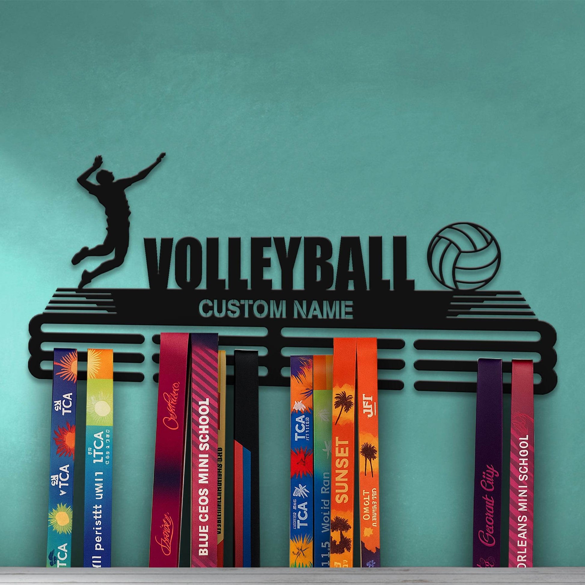 Volleyball Player Medal Hanger - Metal Hanger for Volleyball Awards – Stainless Steel Display Rack - Champion Hanger