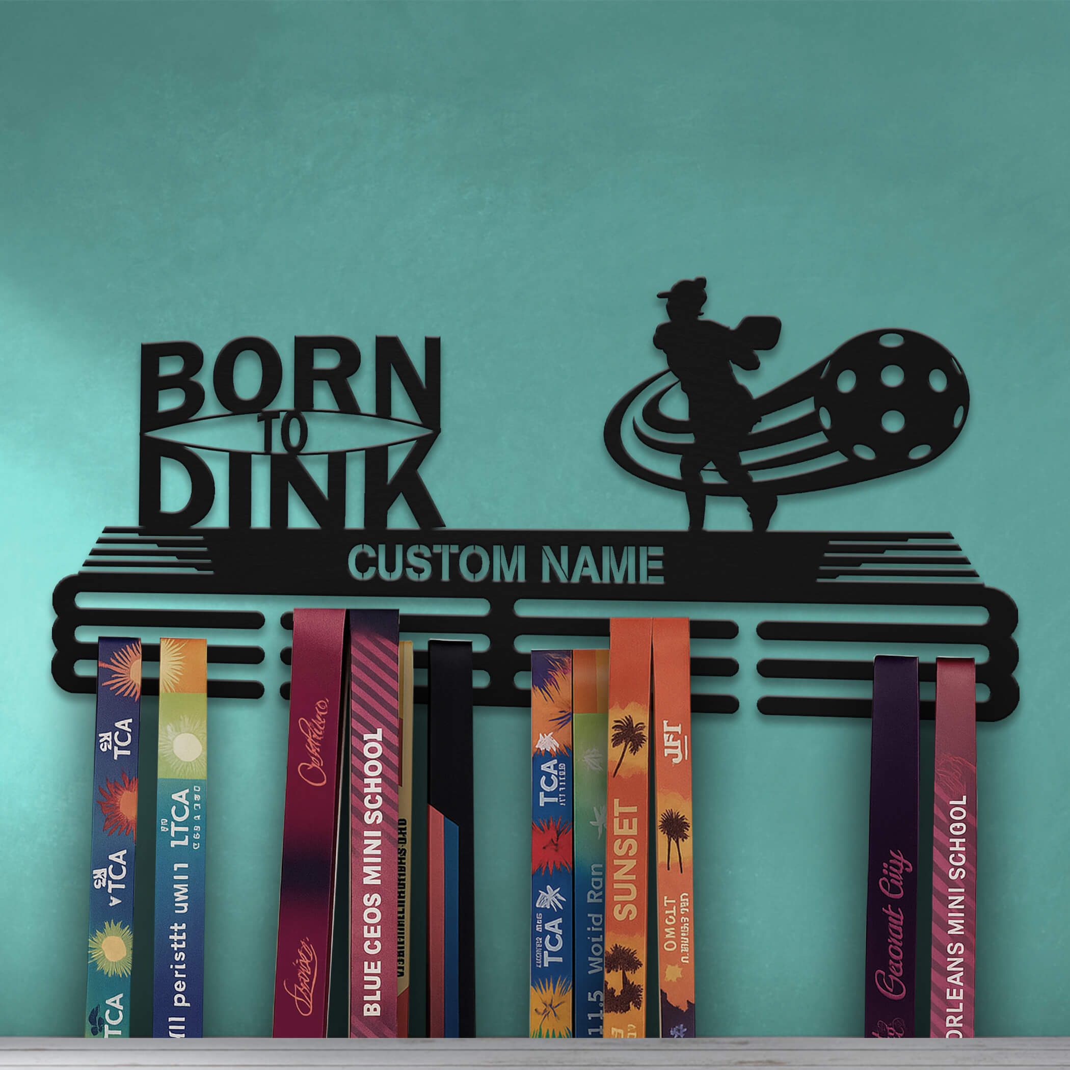 Stainless Steel Pickleball Medal Hanger – “Born to Dink” | Custom Medal Display Rack | ChampionHanger