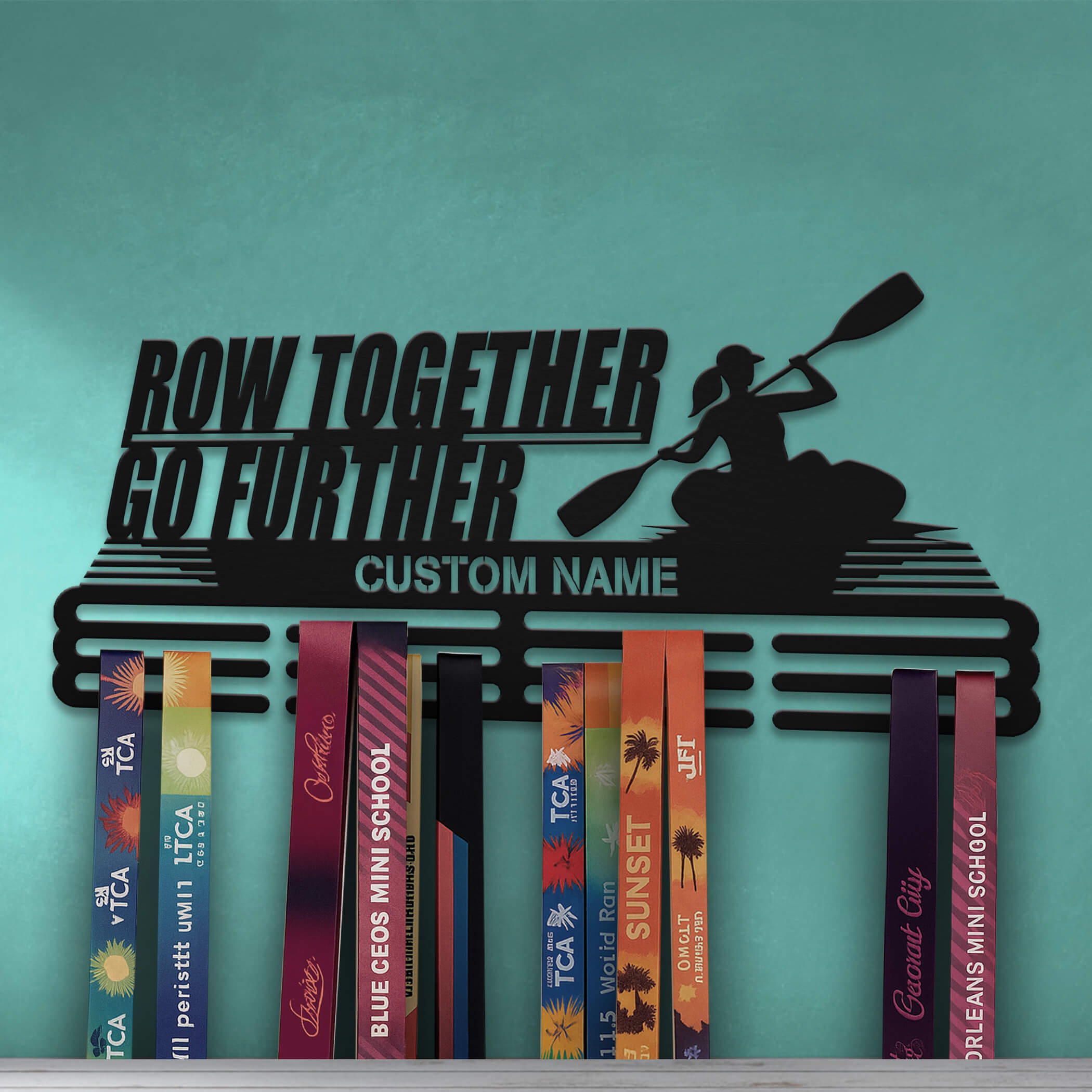 Personalized Kayak Medal Hanger – Stainless Steel Medal Holder with Custom Name | Gifts for Kayakers | ChampionHanger