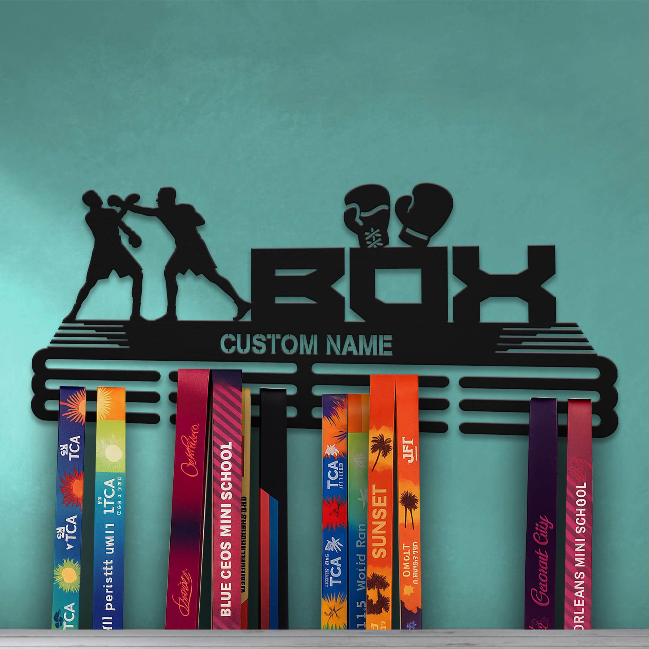 Boxing Medal Display Rack – Custom Metal Medal Hanger for Boxing Trophies and Awards - Champion Hanger