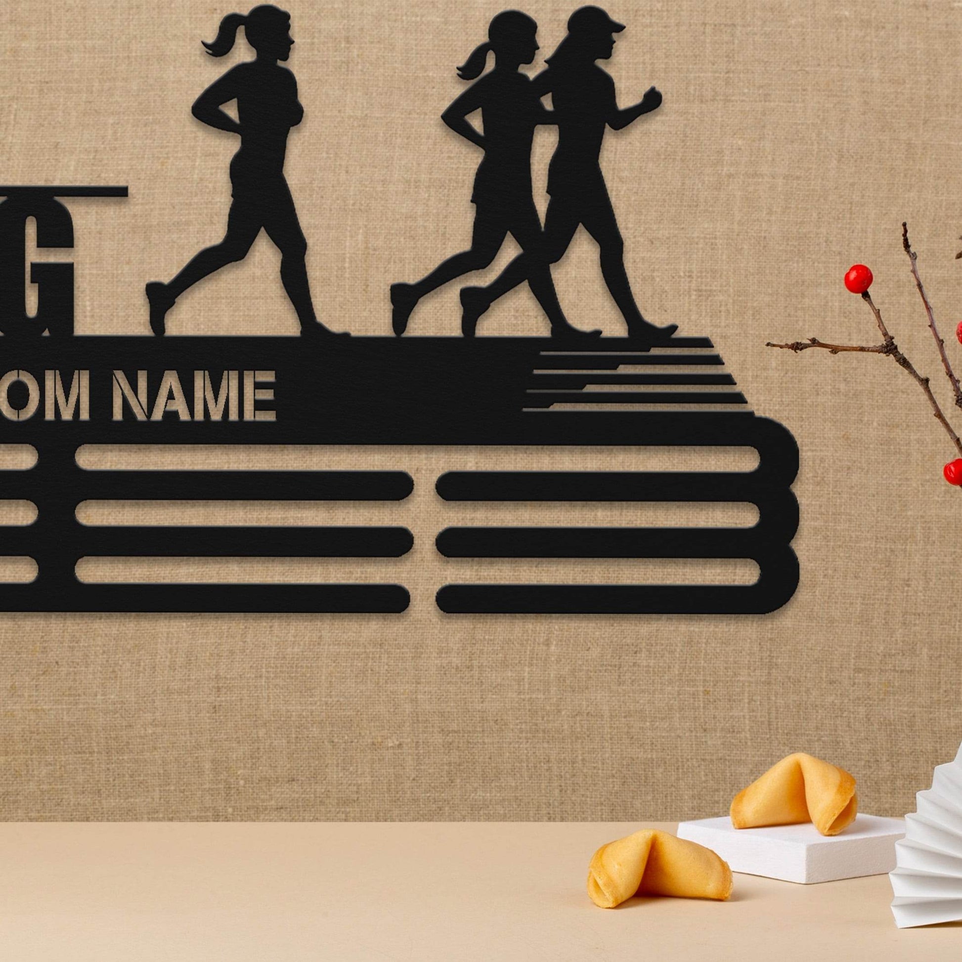 Race Walking Medal Hanger – Personalized Metal Medal Holder – Stainless Steel Display Rack for Race Walking Awards - Champion Hanger