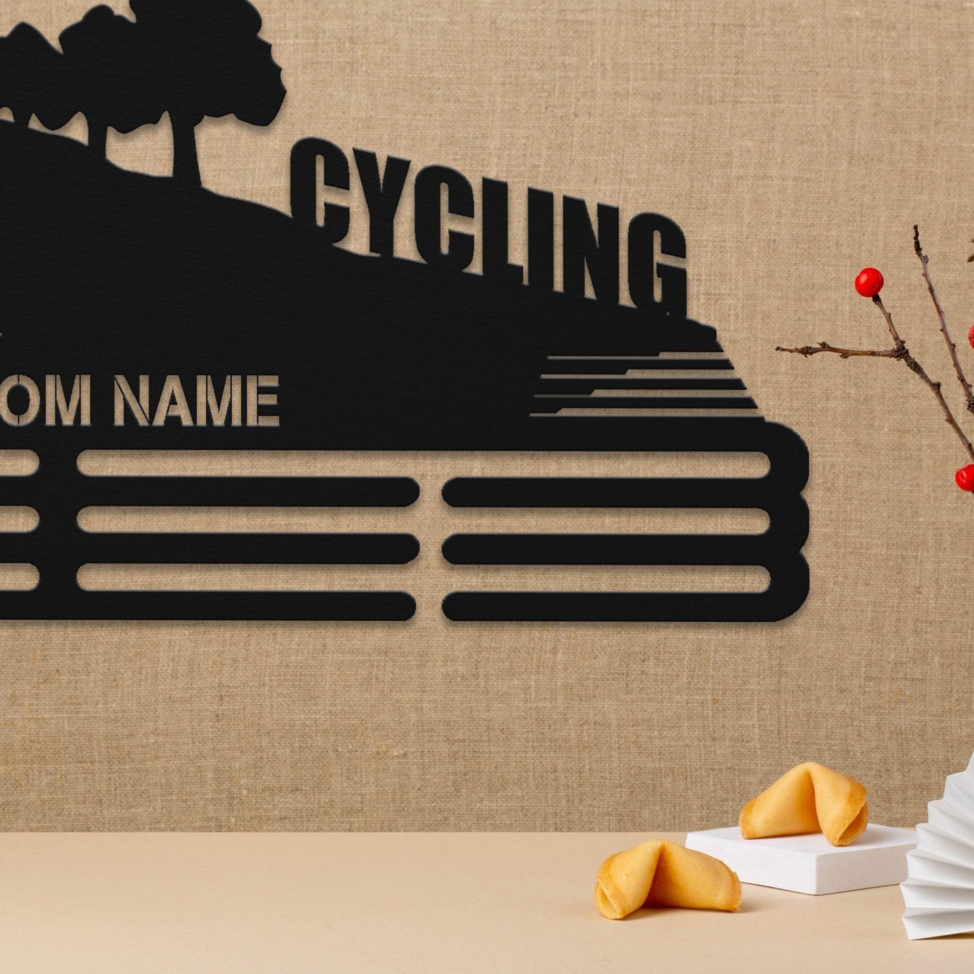 Cycling Medal Hanger – Personalized Metal Medal Holder – Stainless Steel Display Rack for Cycling Awards - Champion Hanger