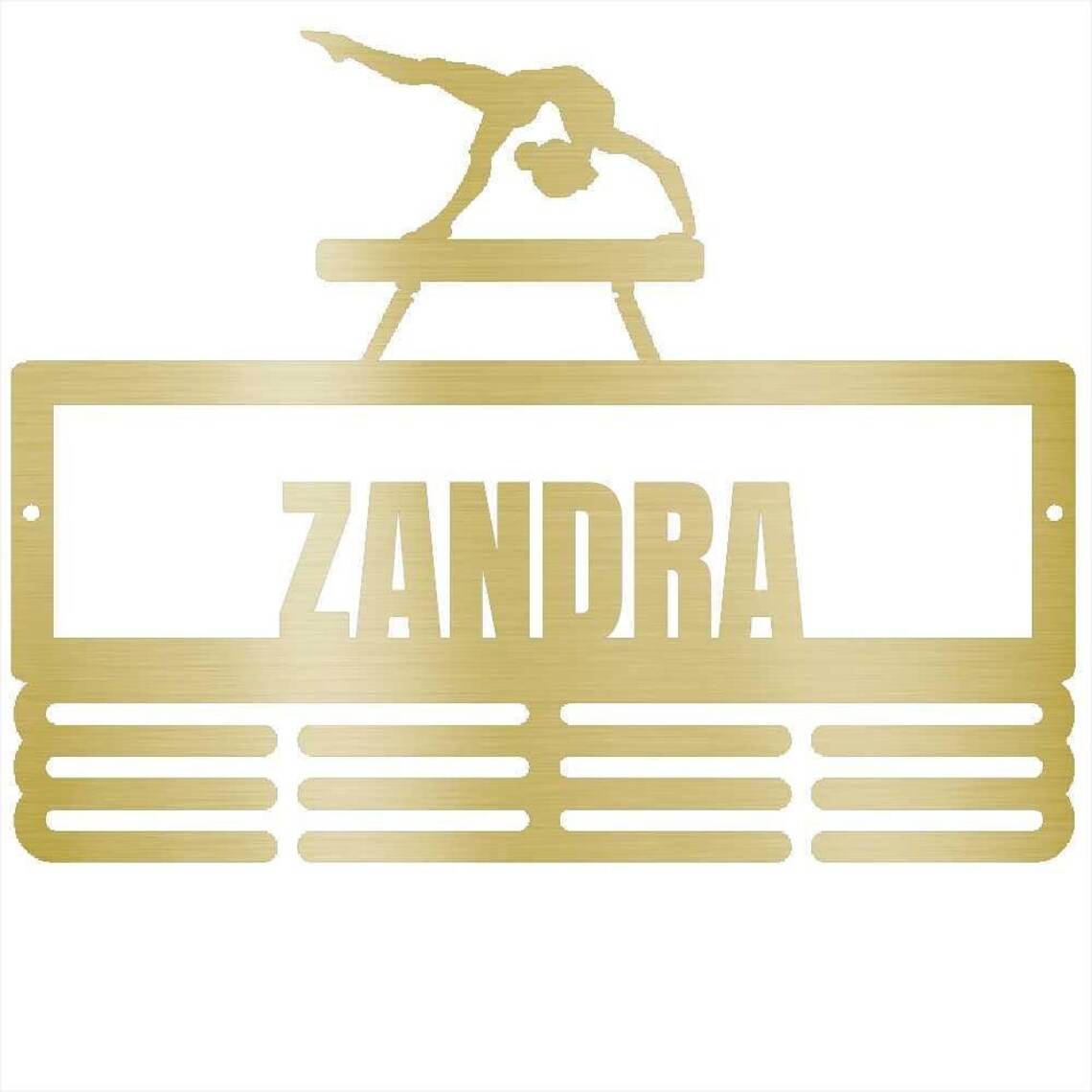 Personalized Gymnastics Medal Holder – Custom Wall Rack for Displaying Gymnast Awards and Medals - Champion Hanger