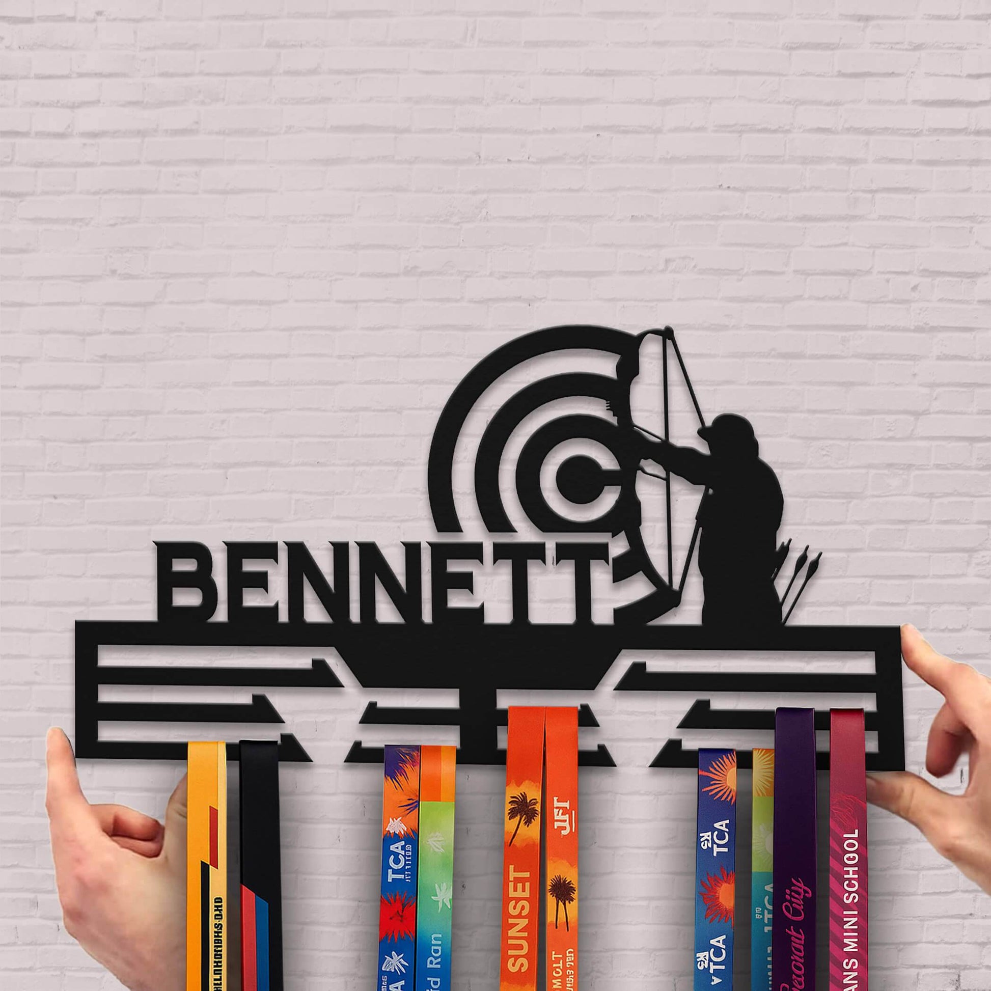 Custom Metal Archery Medal Hanger – Personalized Medal Display Rack for Archery Awards - Champion Hanger