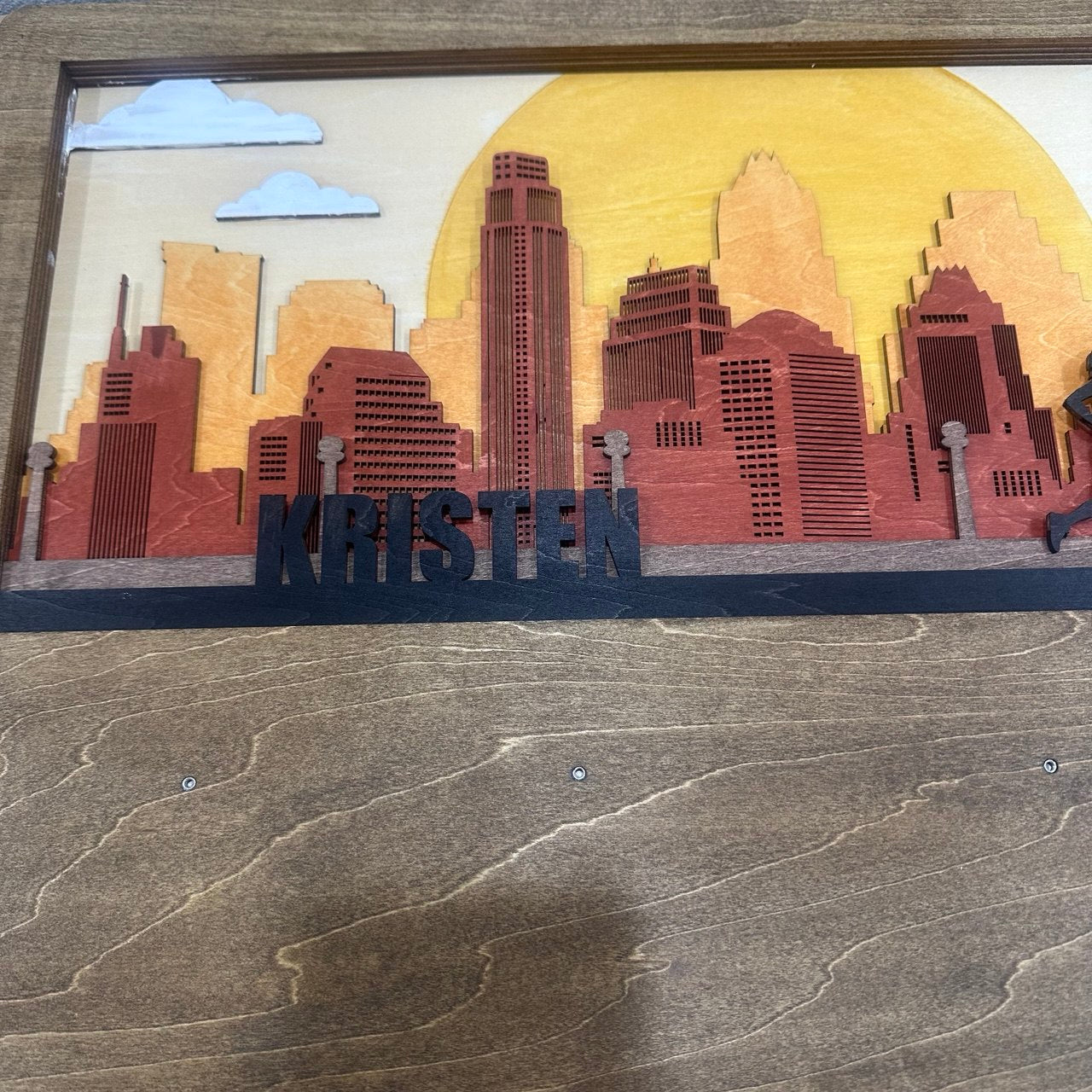 Custom Wooden Medal Hanger for Runners & Cyclists | Austin City Design | Personalized Display by ChampionHanger