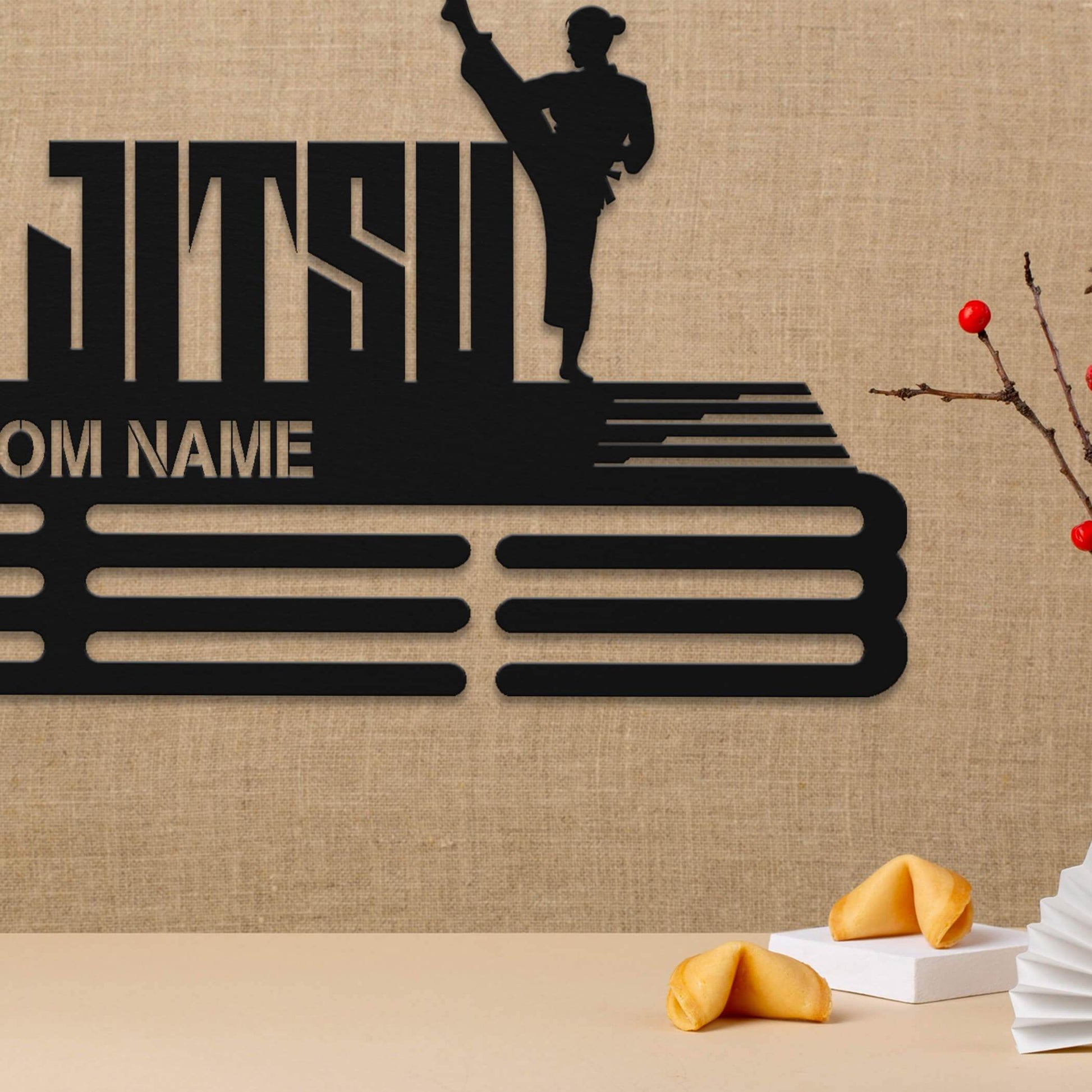 Jiu Jitsu Medal Display Rack – Custom Metal Medal Hanger for Martial Arts Awards - Champion Hanger