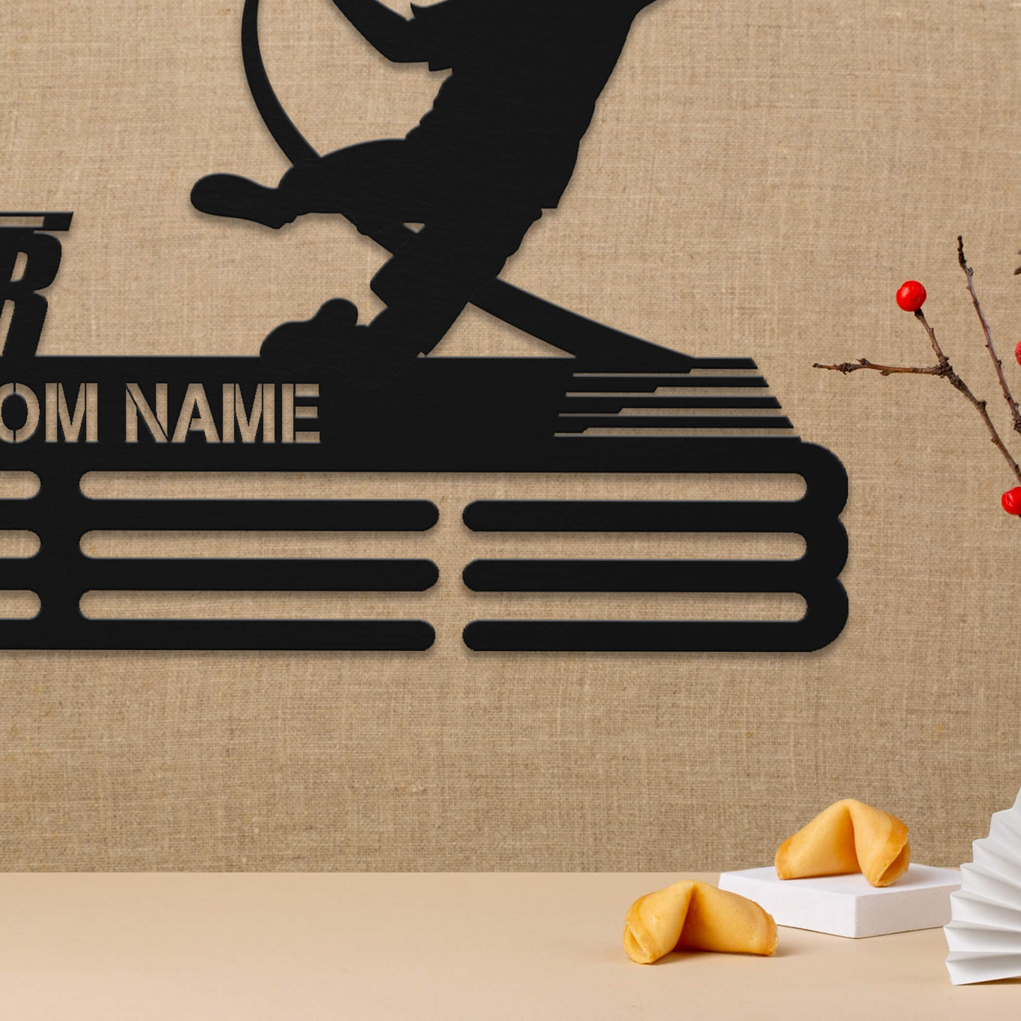 Personalized Handball Medal Hanger – Stainless Steel Medal Holder with Custom Name & “Catch Throw Conquer” Quote | ChampionHanger