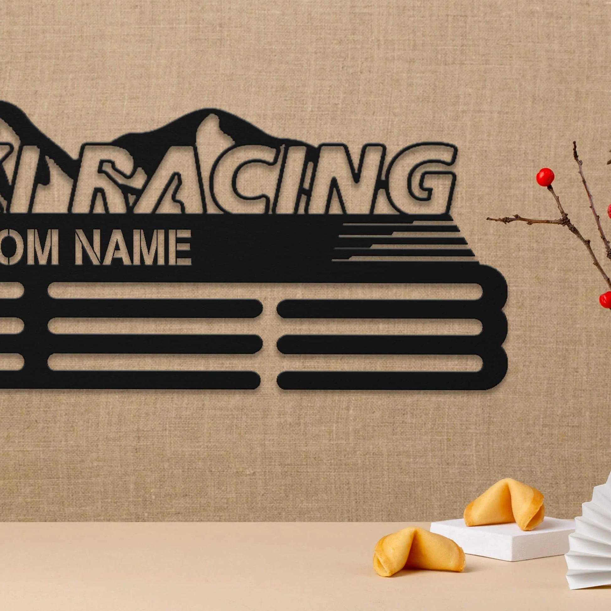 Personalized Skiing Medal Hanger with Custom Name | Stainless Steel Medal Holder | ChampionHanger - Champion Hanger