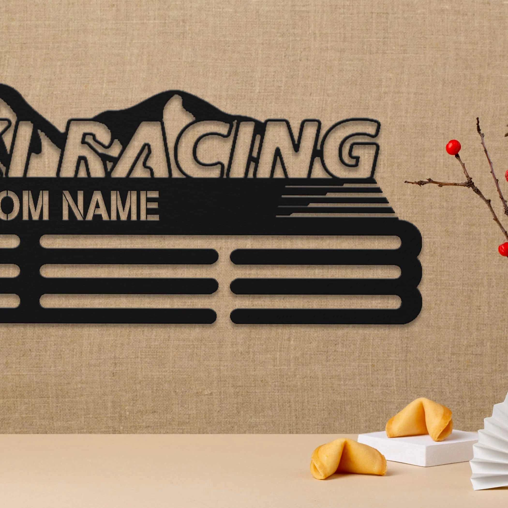 Personalized Skiing Medal Hanger with Custom Name | Stainless Steel Medal Holder | ChampionHanger - Champion Hanger