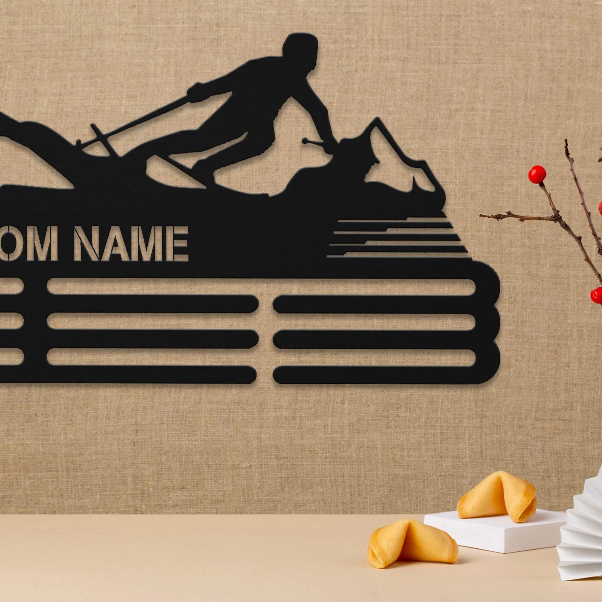 Personalized Skiing Medal Hanger with Custom Name | Stainless Steel Ski Medal Holder | Gifts for Skiers | ChampionHanger - Champion Hanger