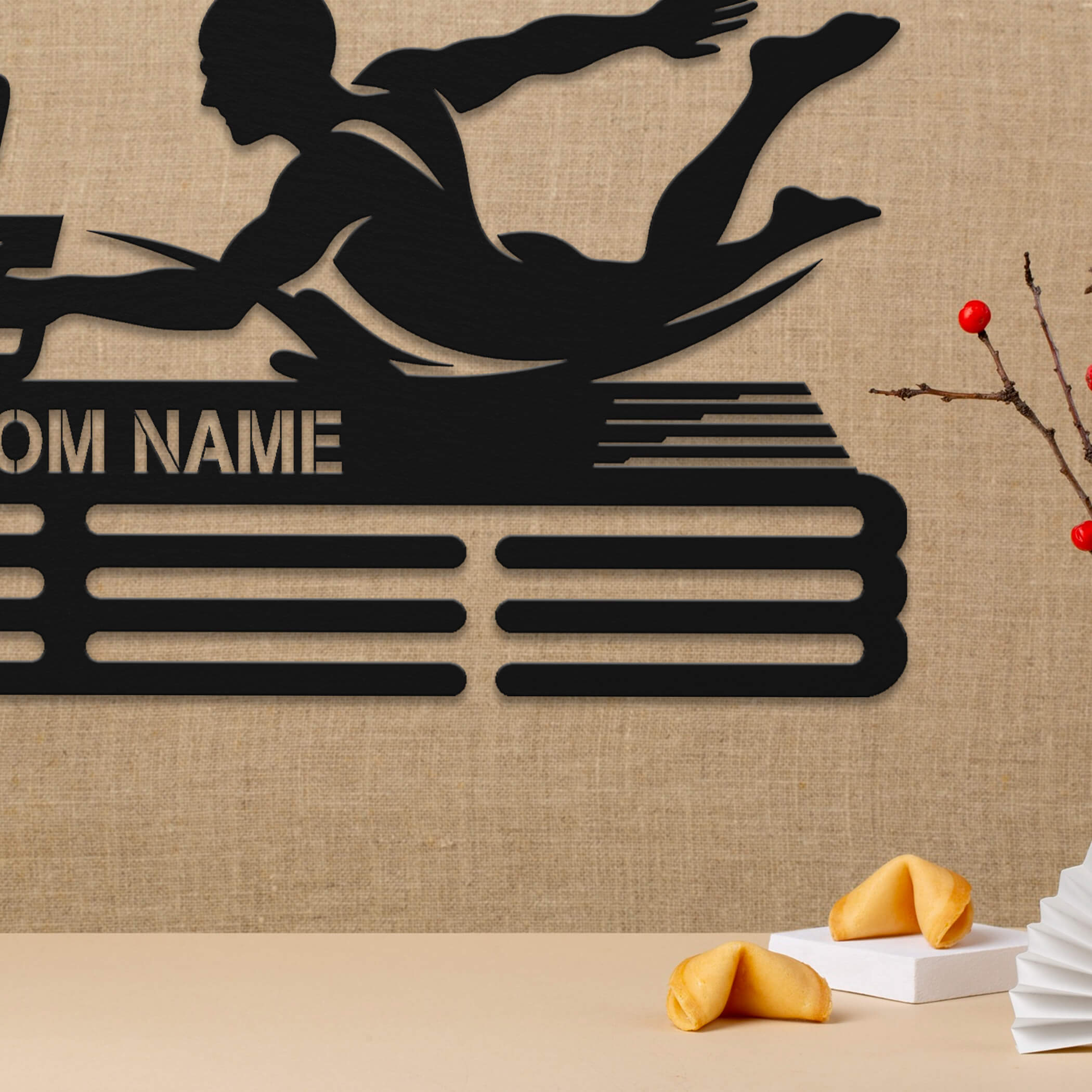 Personalized Stainless Steel Swimming Medal Hanger – Dive into Greatness | ChampionHanger