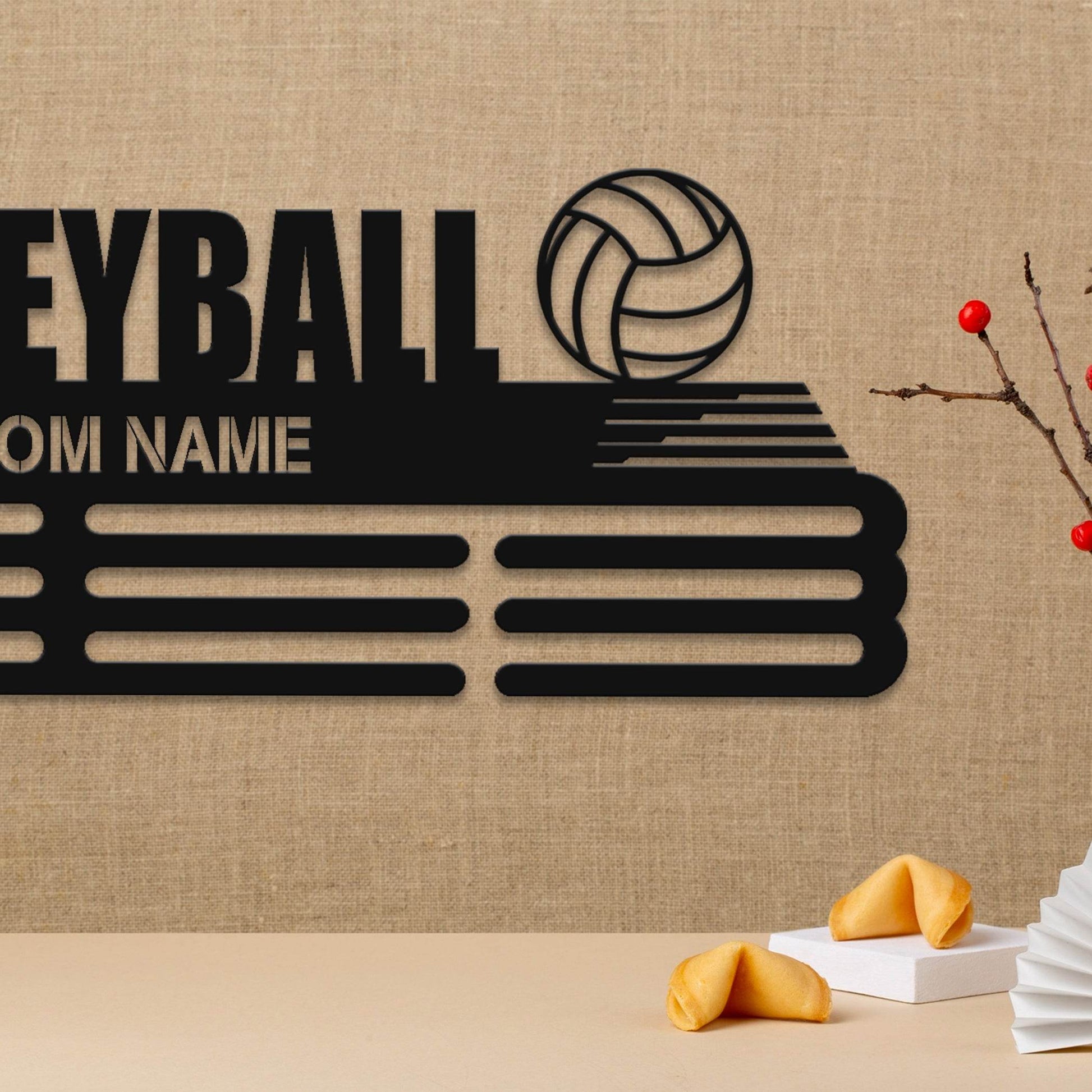 Volleyball Player Medal Hanger - Metal Hanger for Volleyball Awards – Stainless Steel Display Rack - Champion Hanger