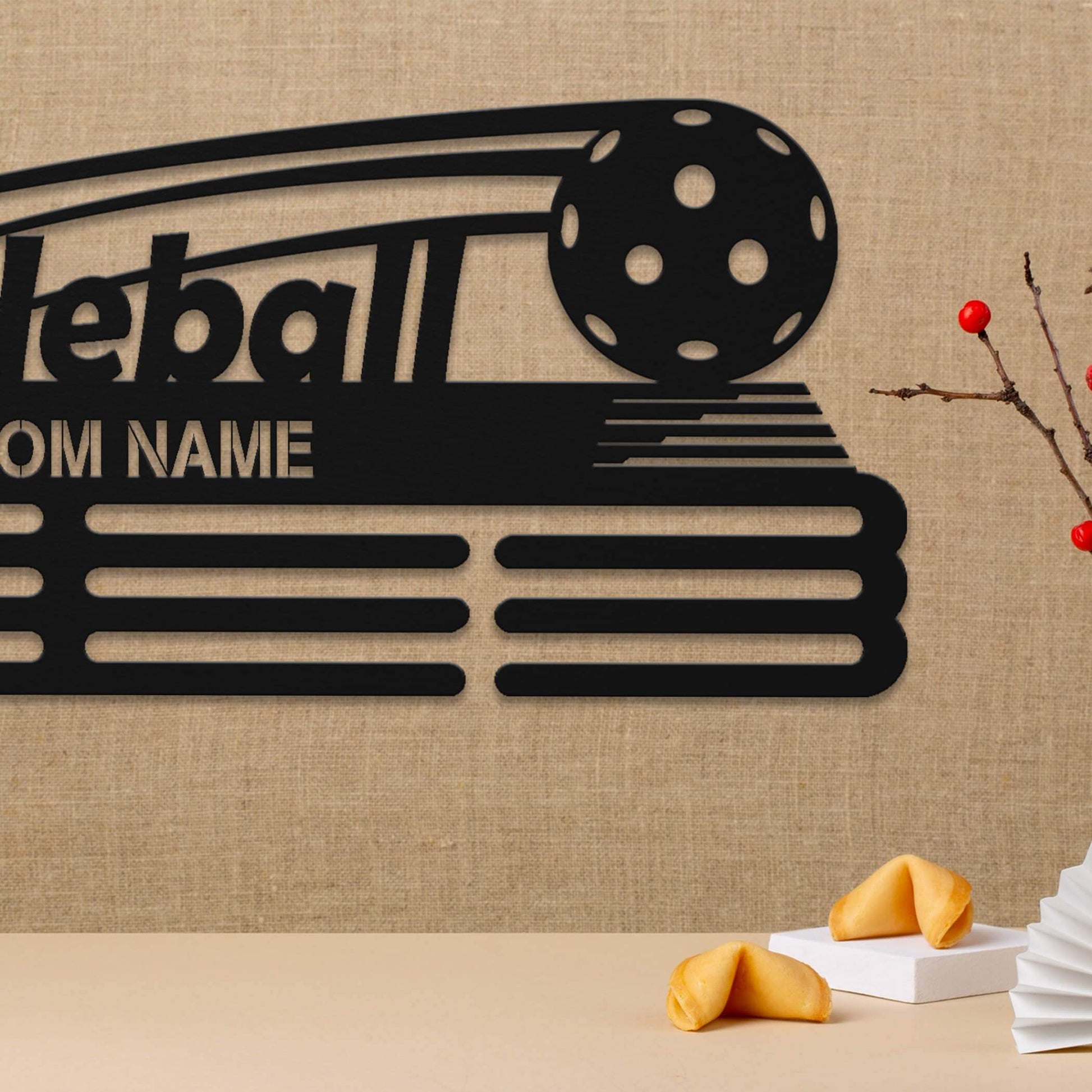 Pickleball Medal Hanger – Personalized Metal Medal Holder – Stainless Steel Wall Display Rack for Pickleball Awards - Champion Hanger