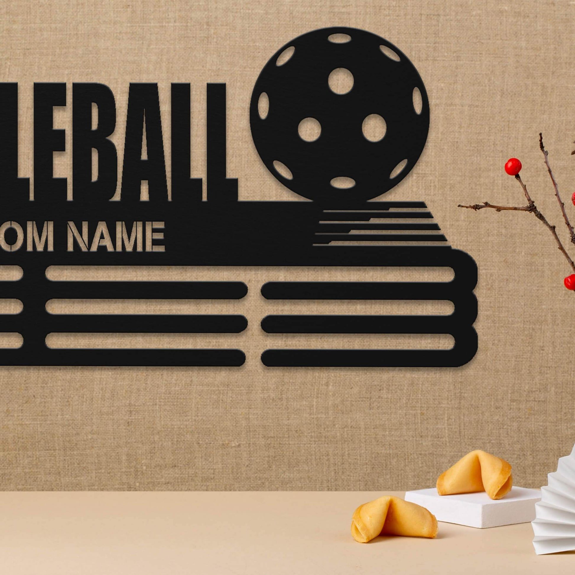 Pickleball Medal Hanger – Personalized Metal Medal Holder – Stainless Steel Wall Display Rack for Pickleball Awards - Champion Hanger