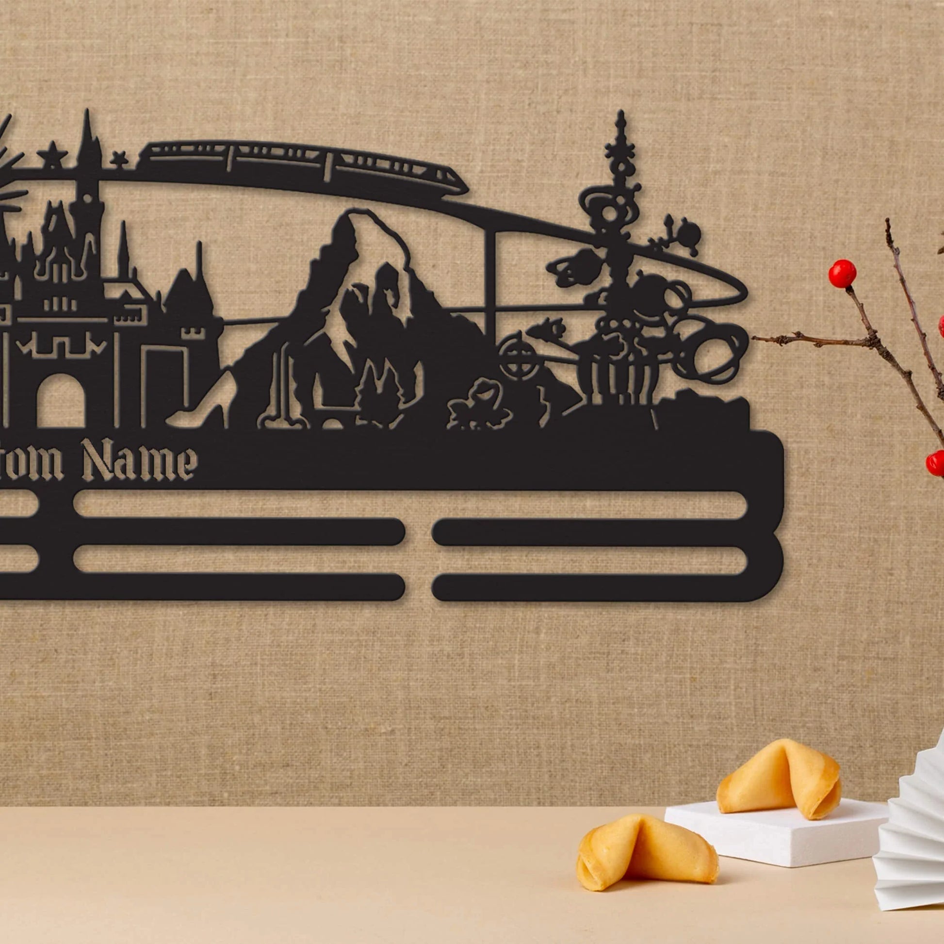 Personalized Fantasy Park Running Medal Hanger – Stainless Steel Medal Display | ChampionHanger - Champion Hanger