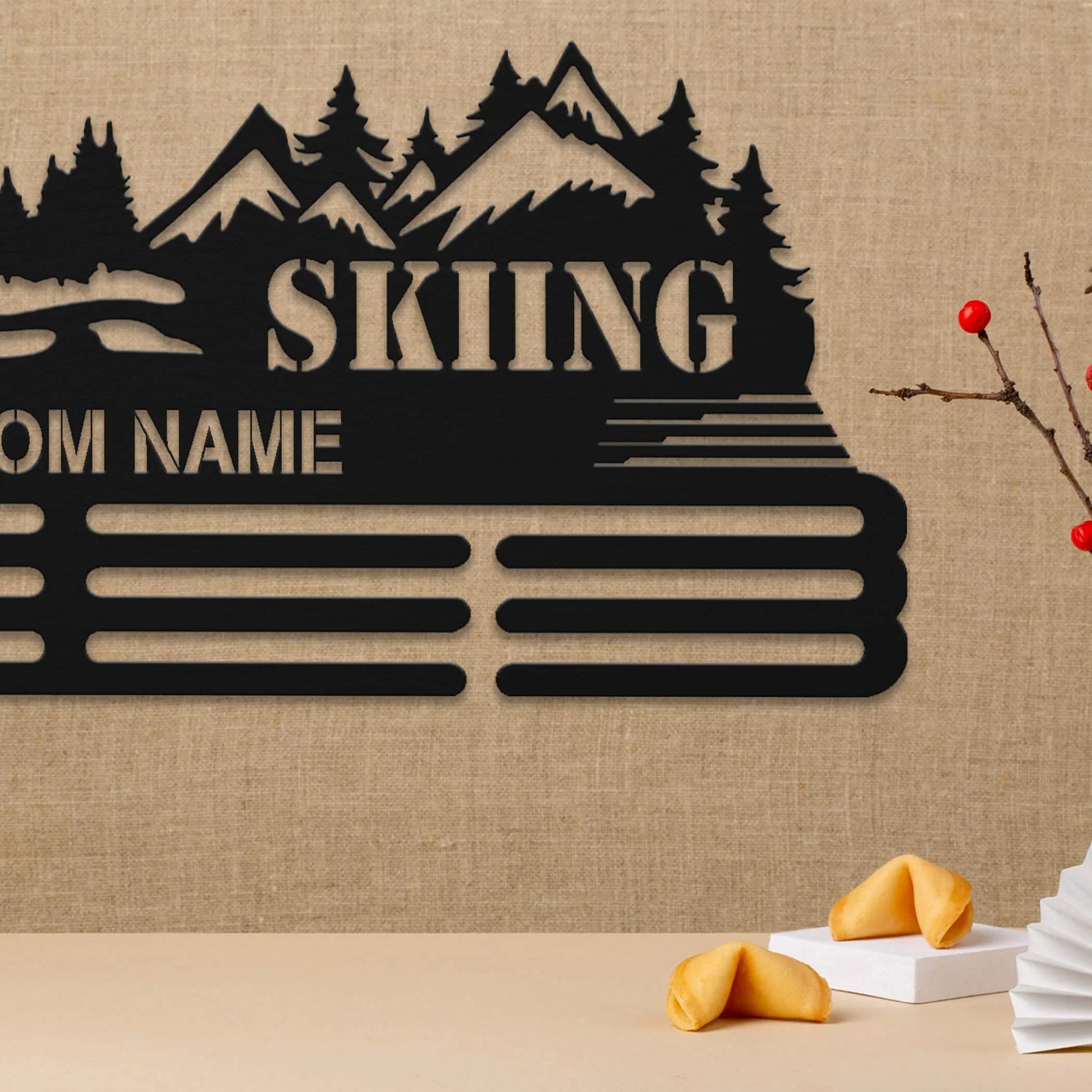 Personalized Skiing Medal Hanger – Custom Stainless Steel Medal Holder | ChampionHanger - Champion Hanger