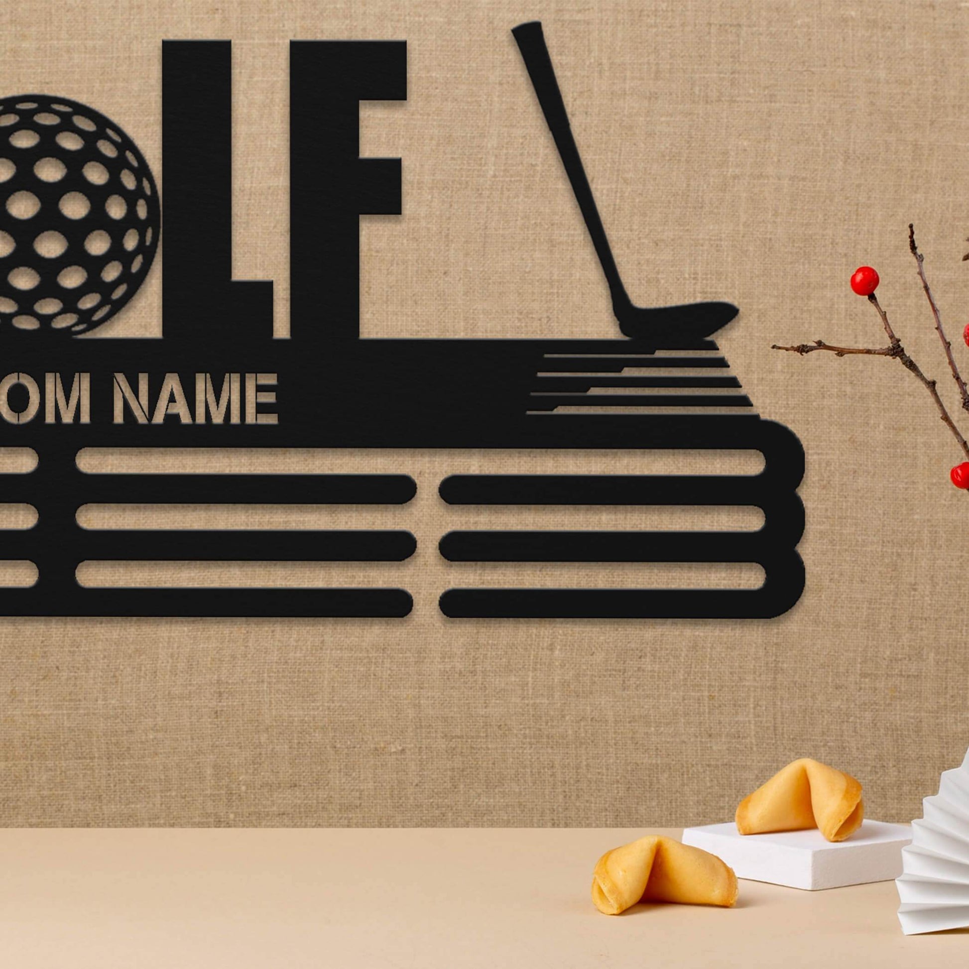 Golf Medal Hanger – Personalized Metal Medal Holder – Stainless Steel Wall Display Rack for Golf Awards - Champion Hanger