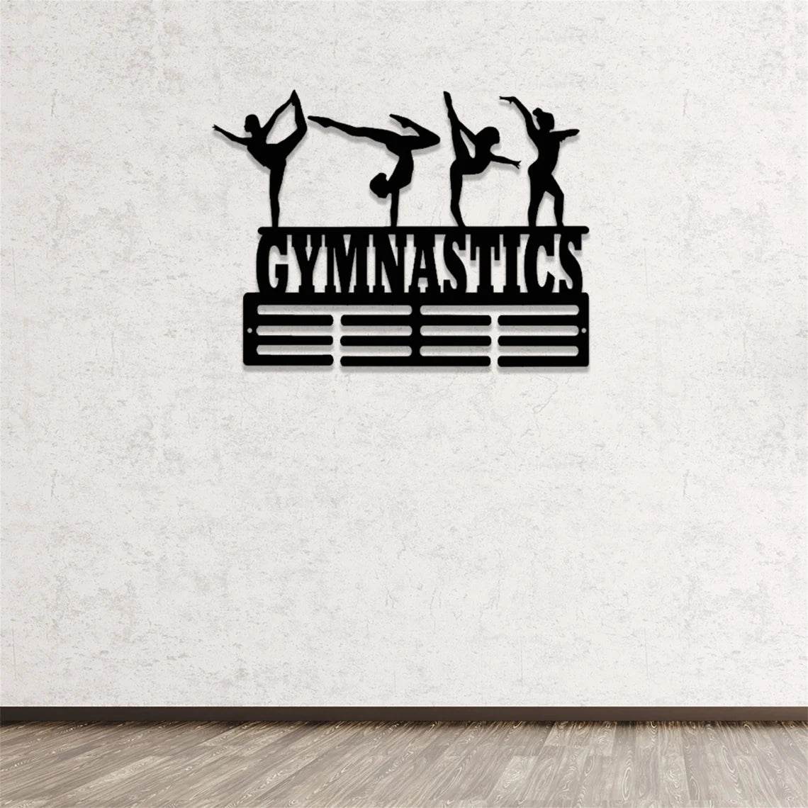 Personalized Gymnastics Medal Holder – Custom Wall Rack for Displaying Gymnast Awards and Medals - Champion Hanger