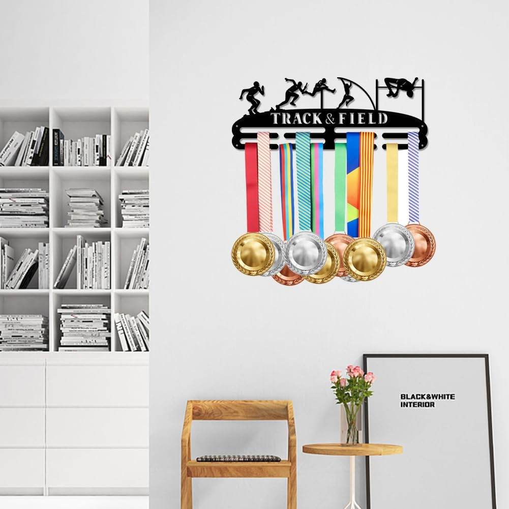 Track & Field Medal Holder, Wall Mount Display for Medals, Mental Medal Hanger - Champion Hanger