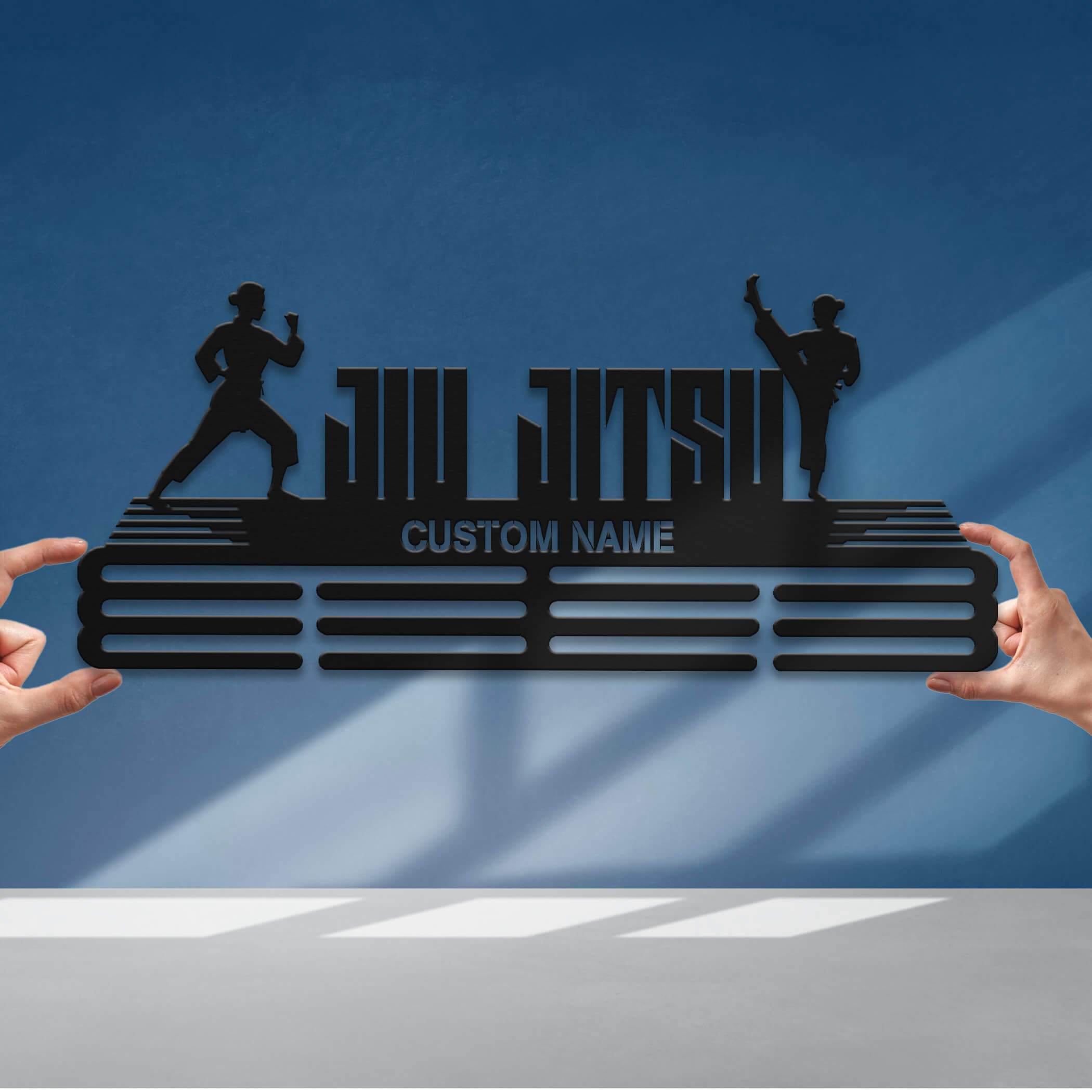 Jiu Jitsu Medal Display Rack – Custom Metal Medal Hanger for Martial Arts Awards - Champion Hanger