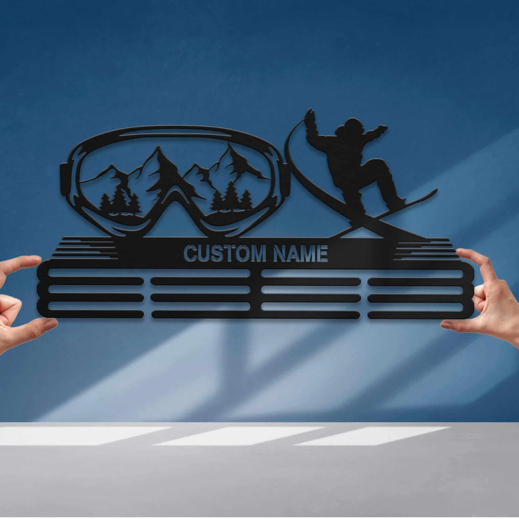 Personalized Snowboard Medal Hanger | Custom Stainless Steel Medal Display | ChampionHanger - Champion Hanger