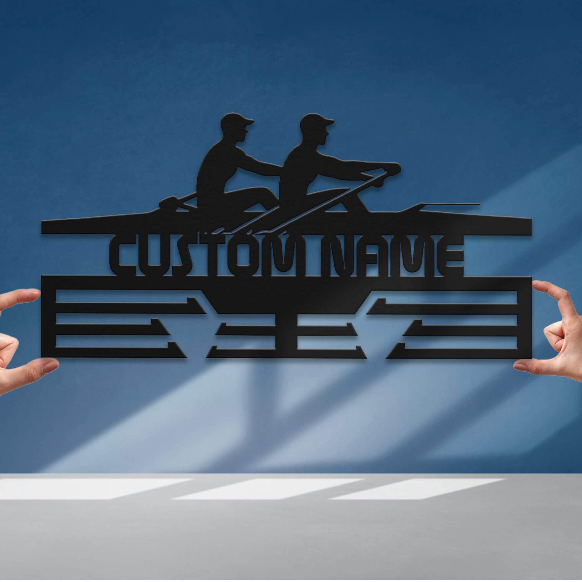 Personalized Kayak Medal Hanger – Stainless Steel Medal Display Rack – Custom Kayaking Award Holder – Kayaker Gifts - Champion Hanger