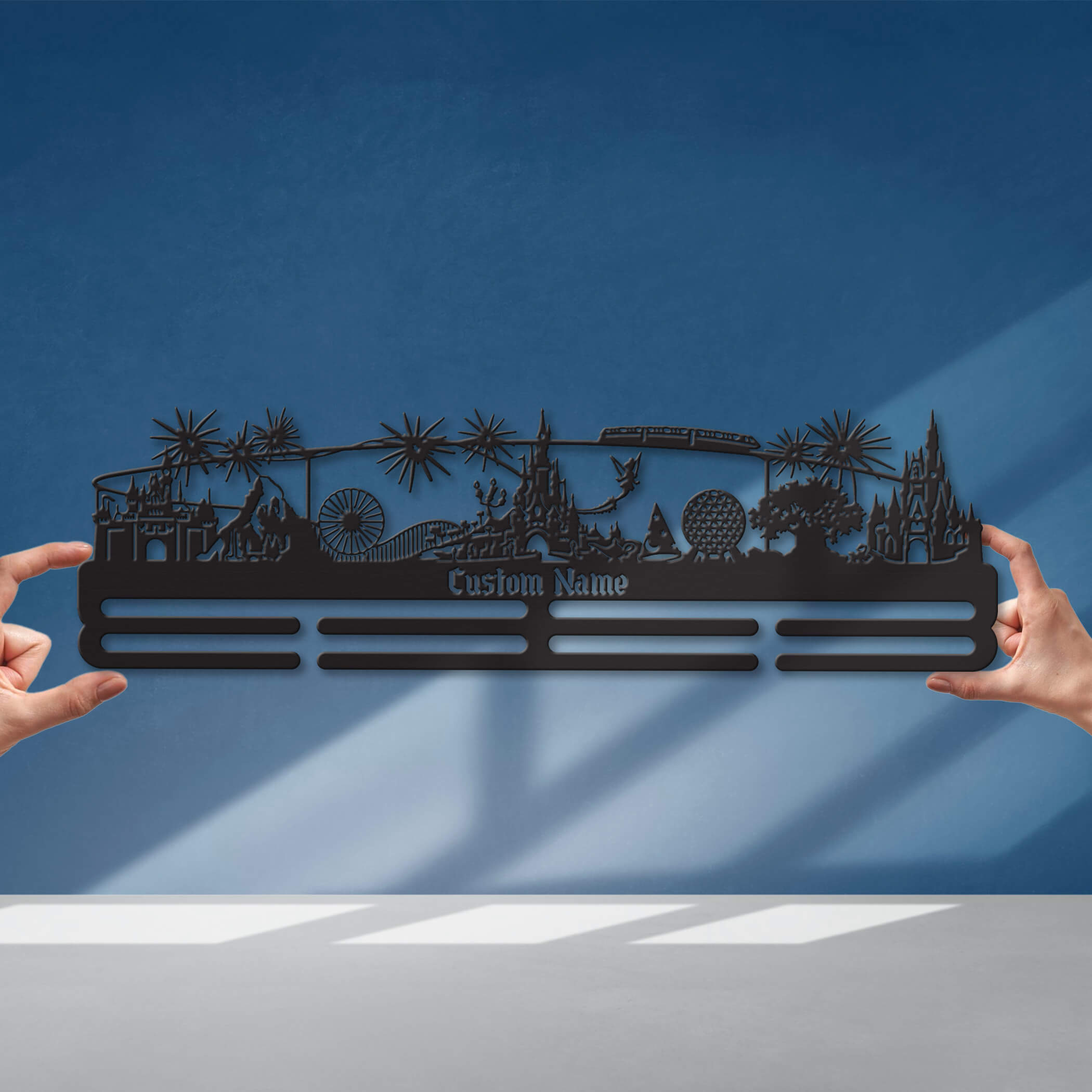 Enchanted Kingdom Medal Hanger – Personalized Stainless Steel Running Medal Rack | ChampionHanger